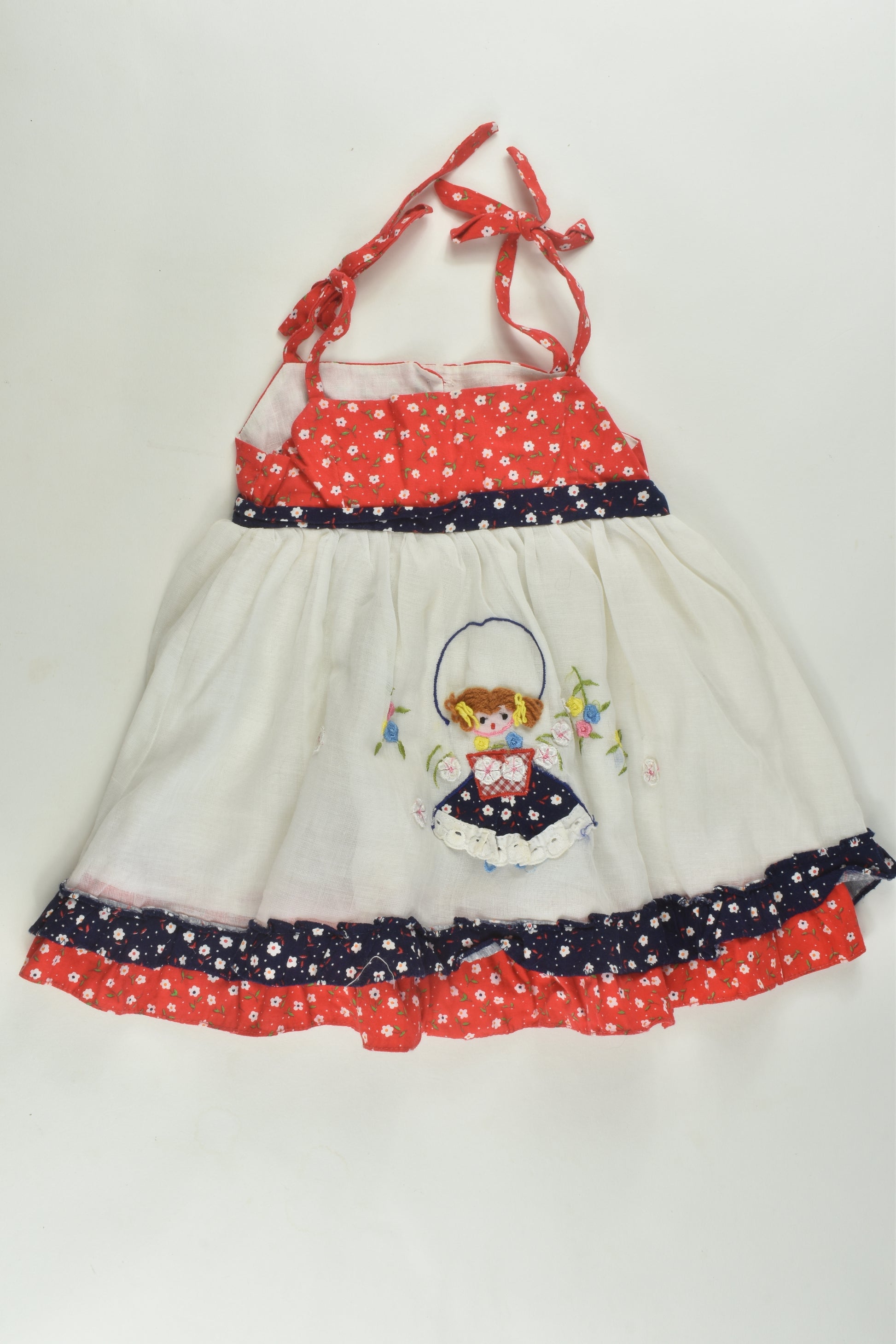 Handmade Size 2 Lined Embroidery Dress
