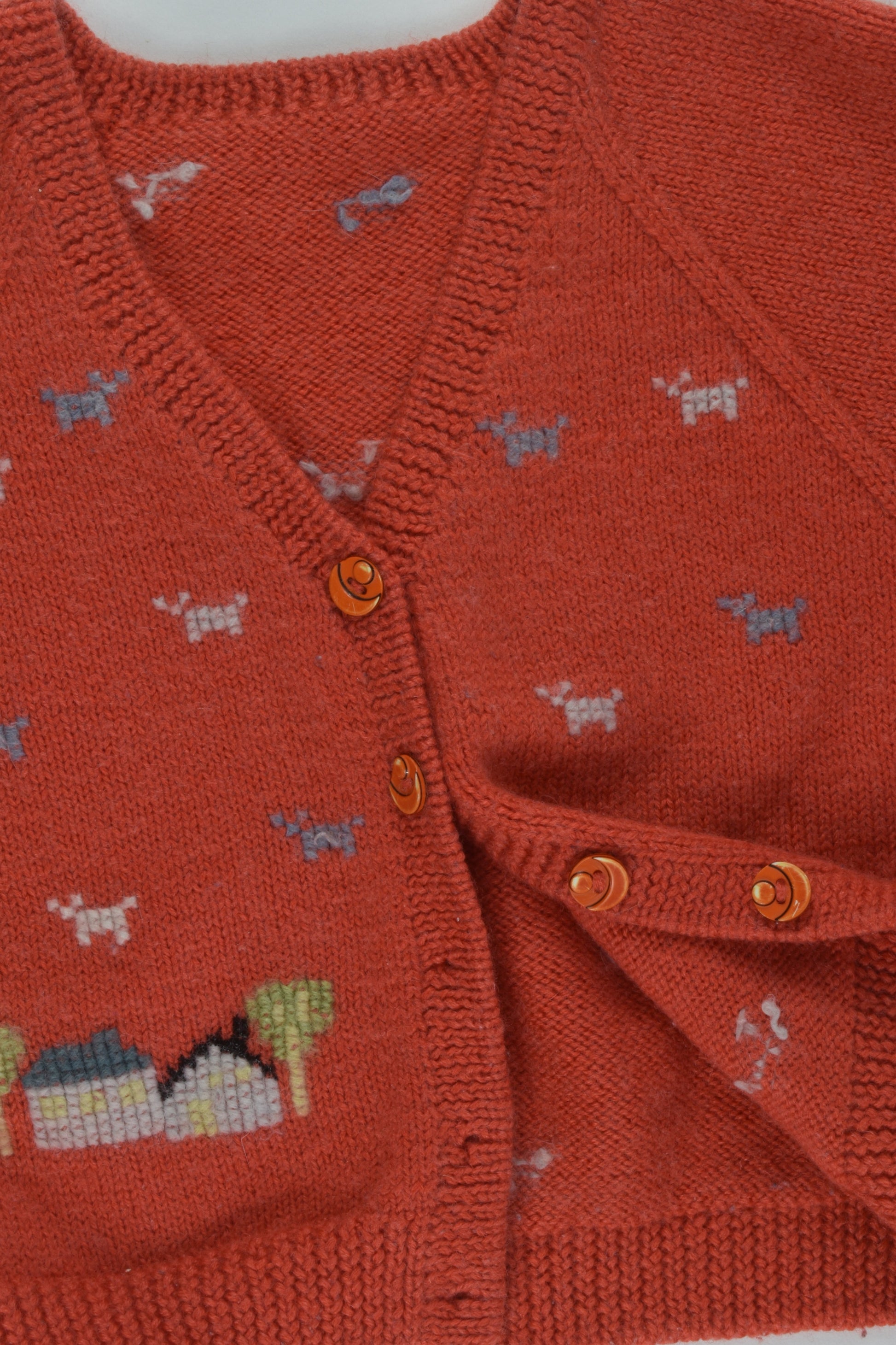 Handmade Size 2 Wool Cardigan