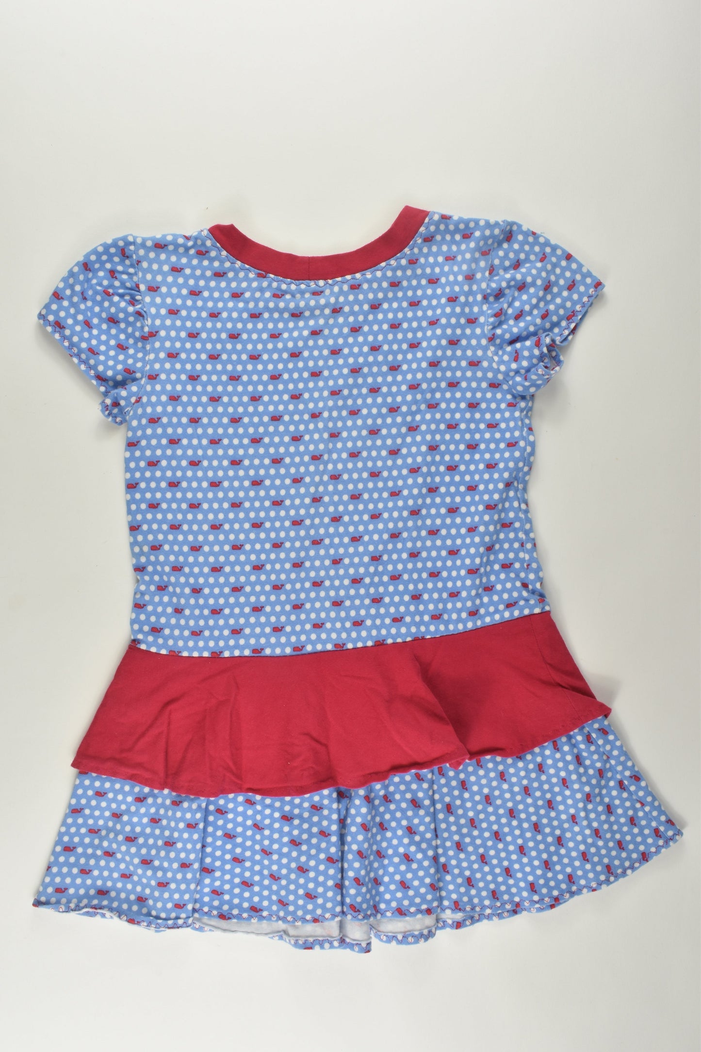 Handmade Size 3-4 Whales and Dots Dress