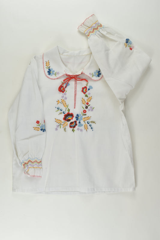 Handmade Size 4-5 Vintage Embroidery Blouse