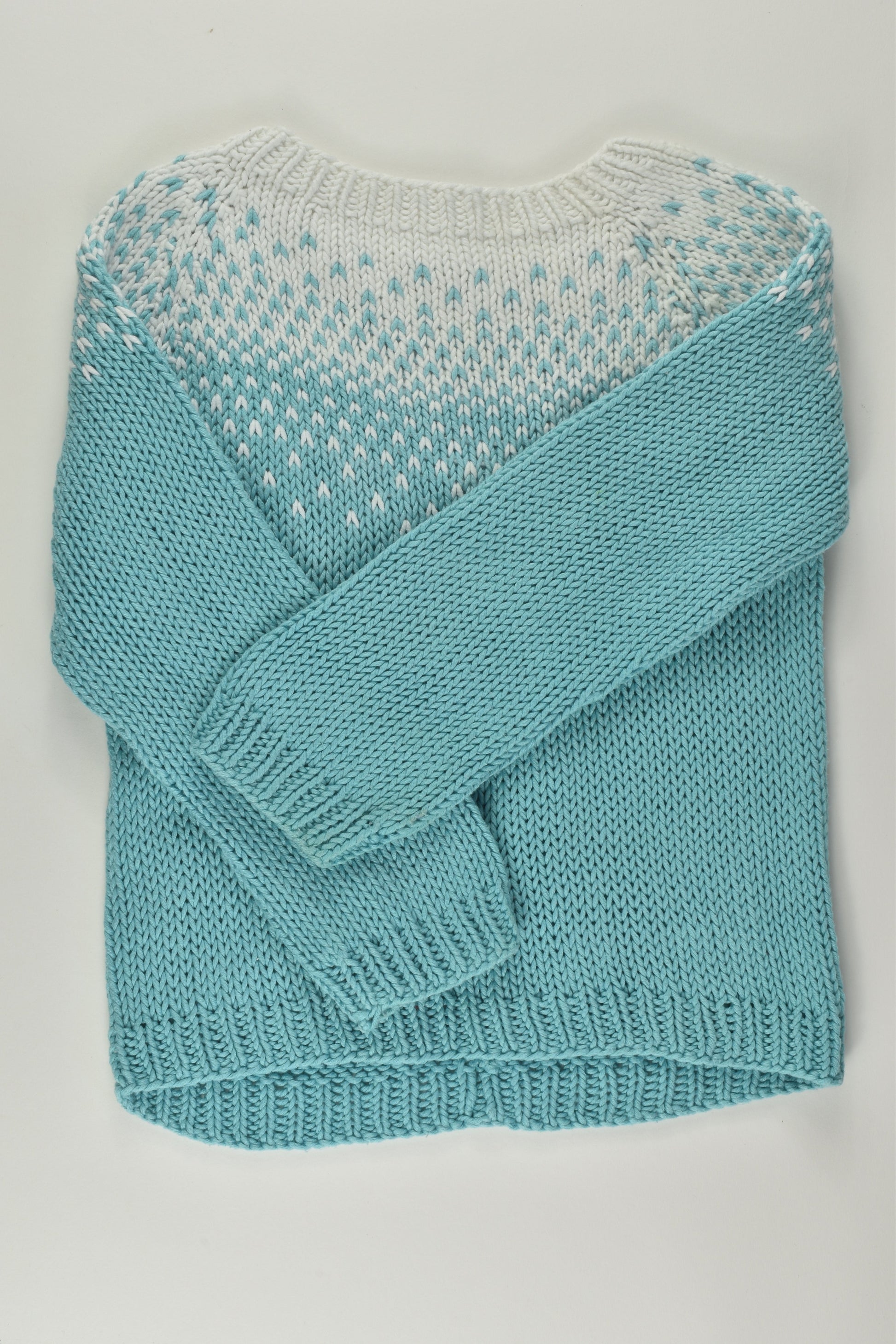 Handmade Size 4 Knit Cotton Jumper