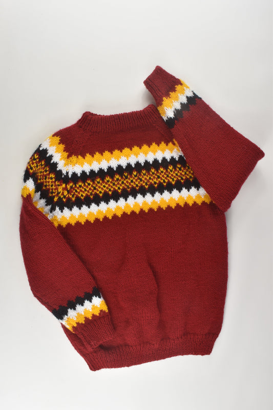 Handmade Size 5-6 Nordic Style Knit Jumper