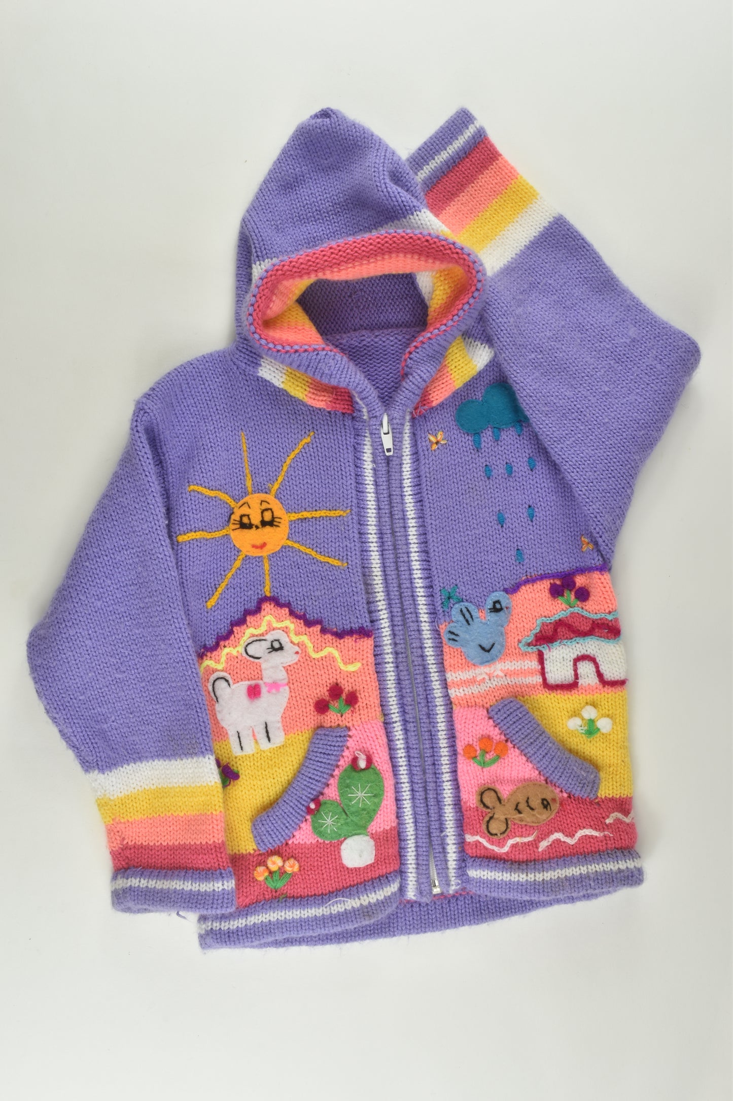 Handmade Size 6 Peruvian Knit Jumper