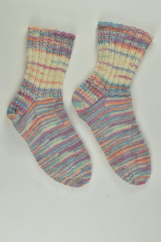 Handmade Size approx 10-12 years Wool Socks