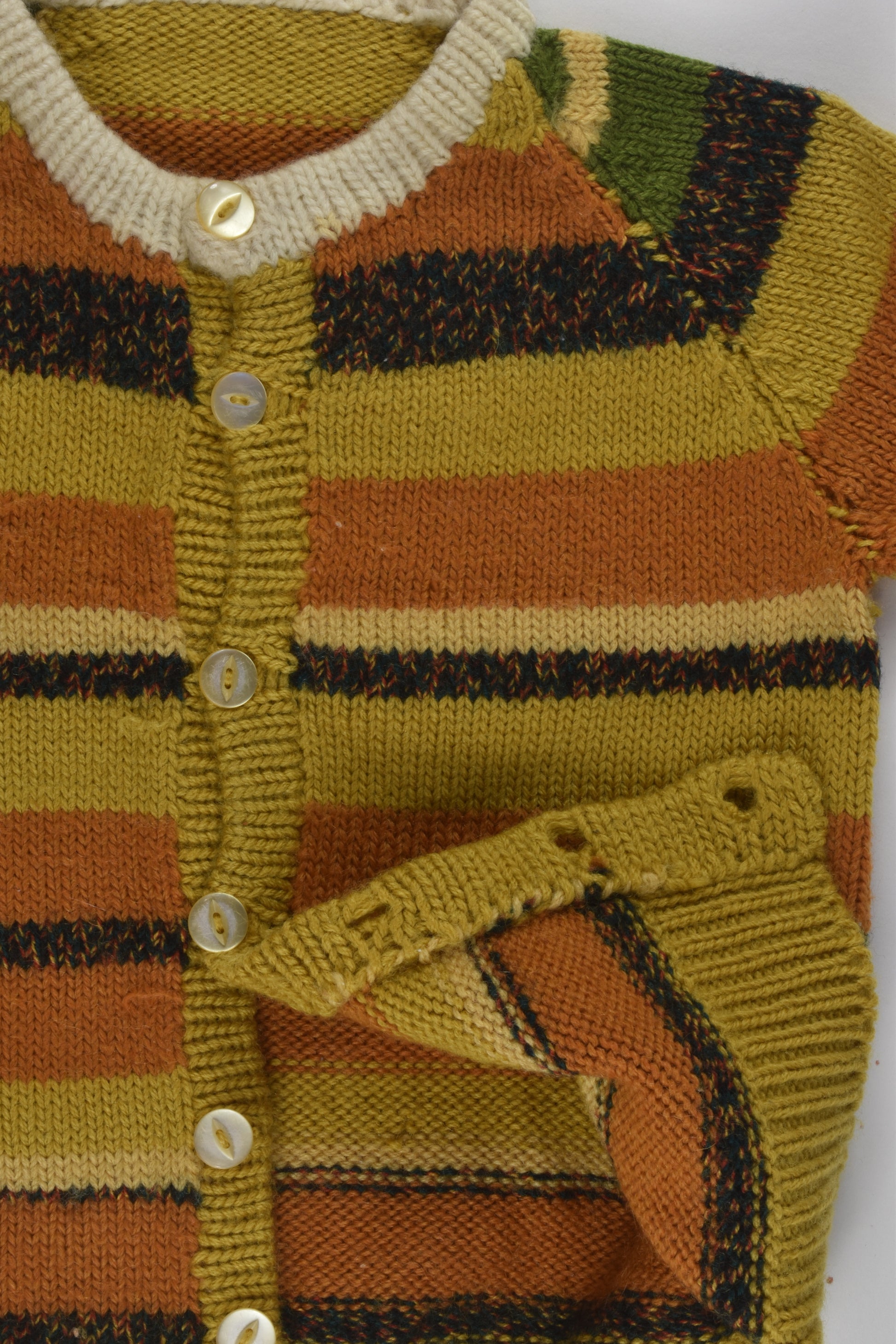 Handmade Size approx 3-4 Knit Cardigan