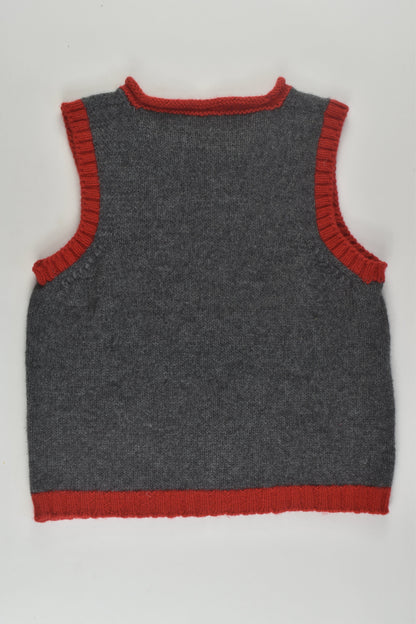 Handmade Size approx 4-5 Teddy Knit Vest