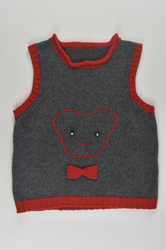 Handmade Size approx 4-5 Teddy Knit Vest