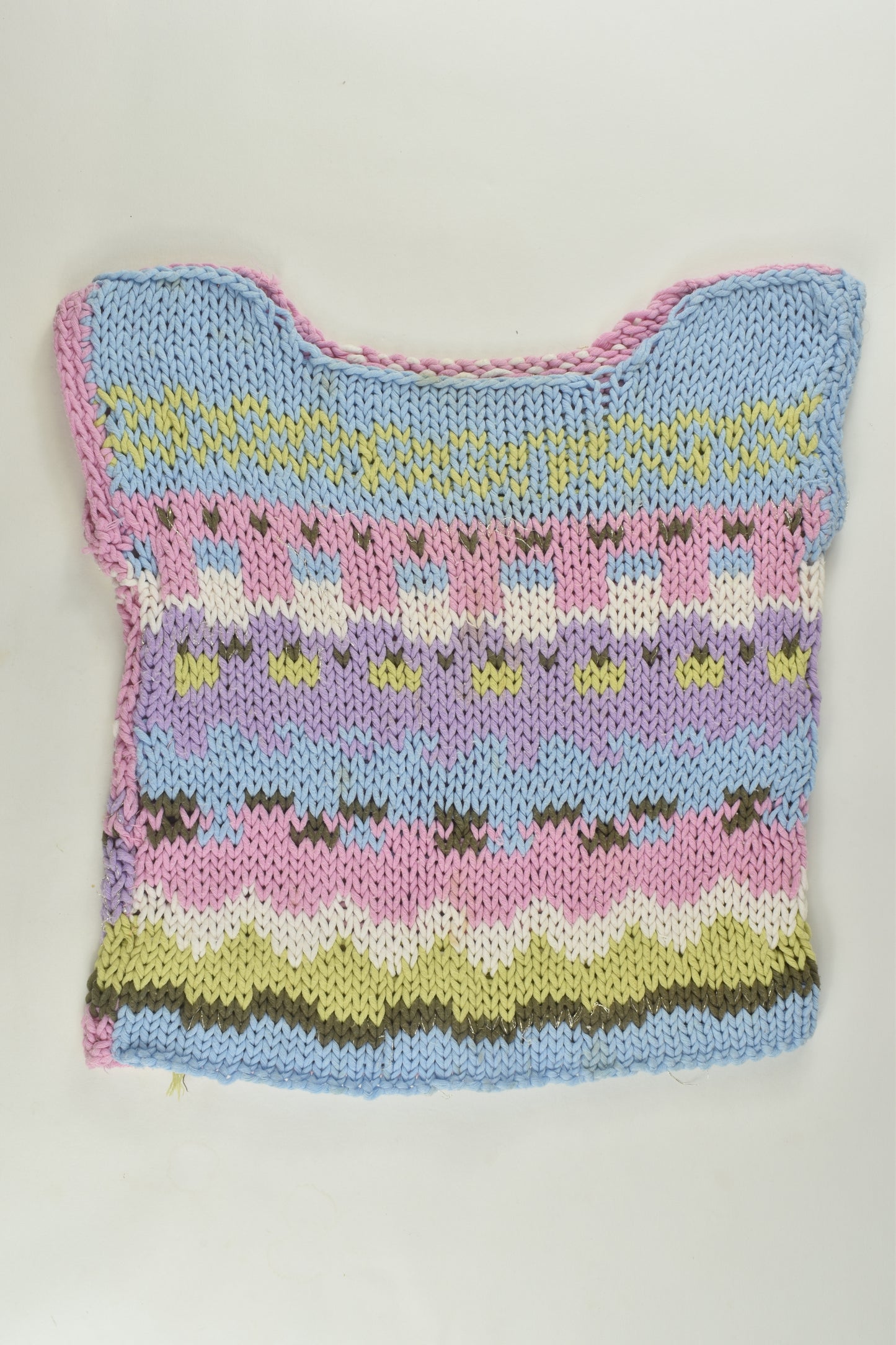 Handmade Size approx 6-8 Knit Vest