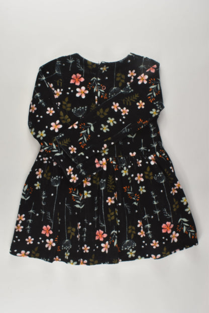 Hema Size 3 Floral Velour Dress