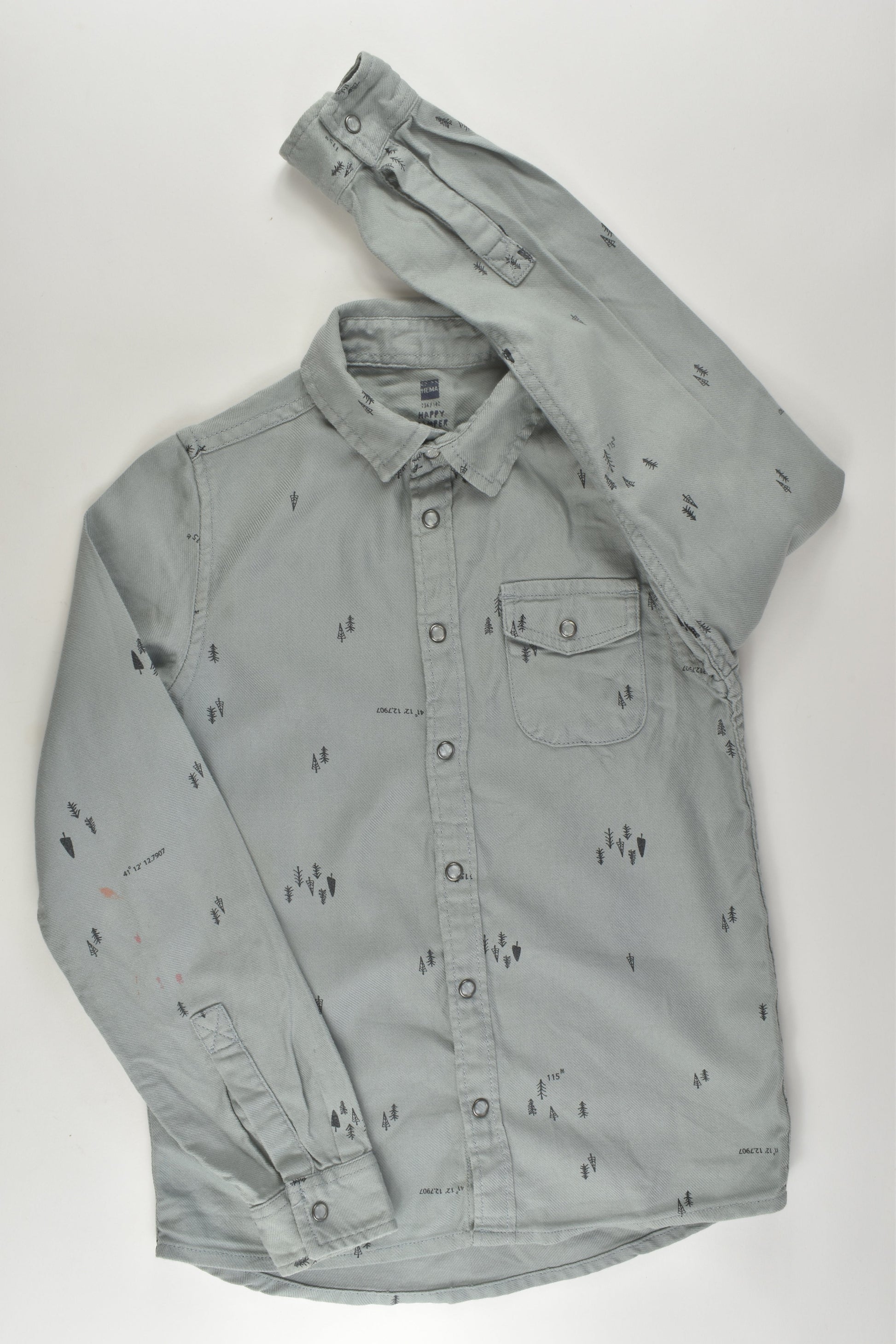 Hema Size 9/10 'Happy Camper' Casual Shirt