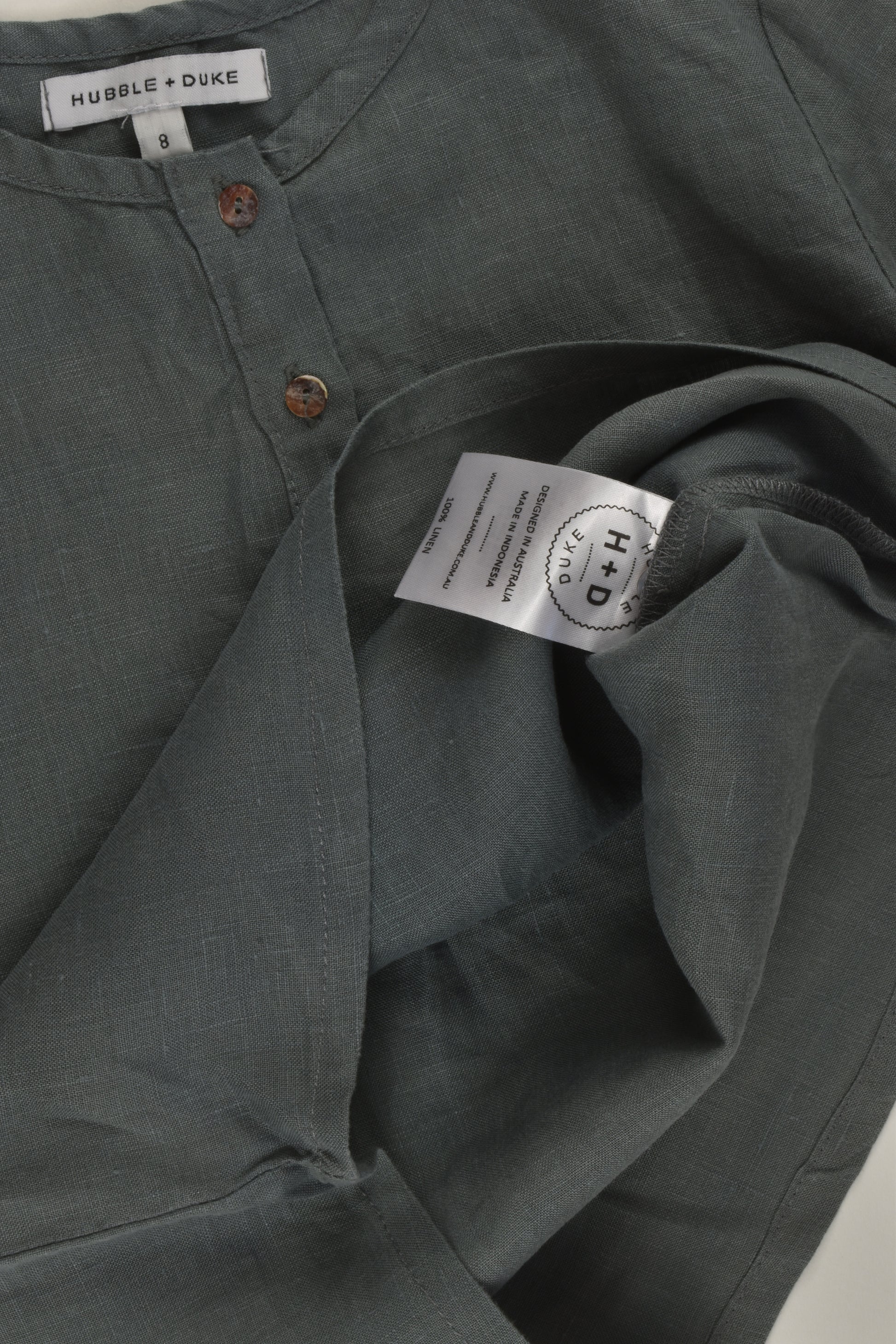 Hubble + Duke Size 8 Linen Shirt