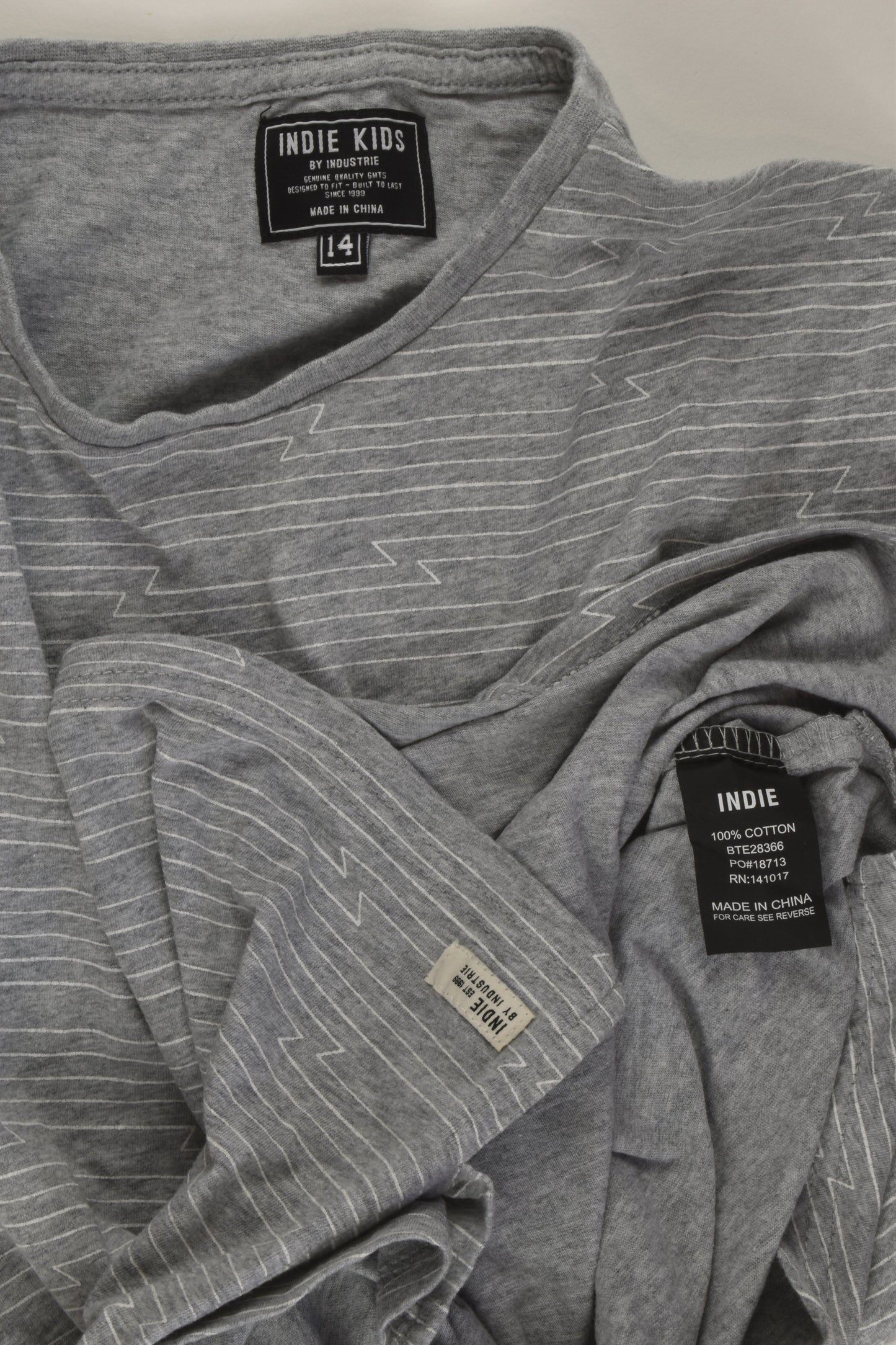 Indie Kids by Industrie Size 14 Grey T-shirt