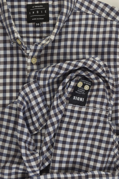 Indie by Industrie Size 10 Checked Button-up Shirt