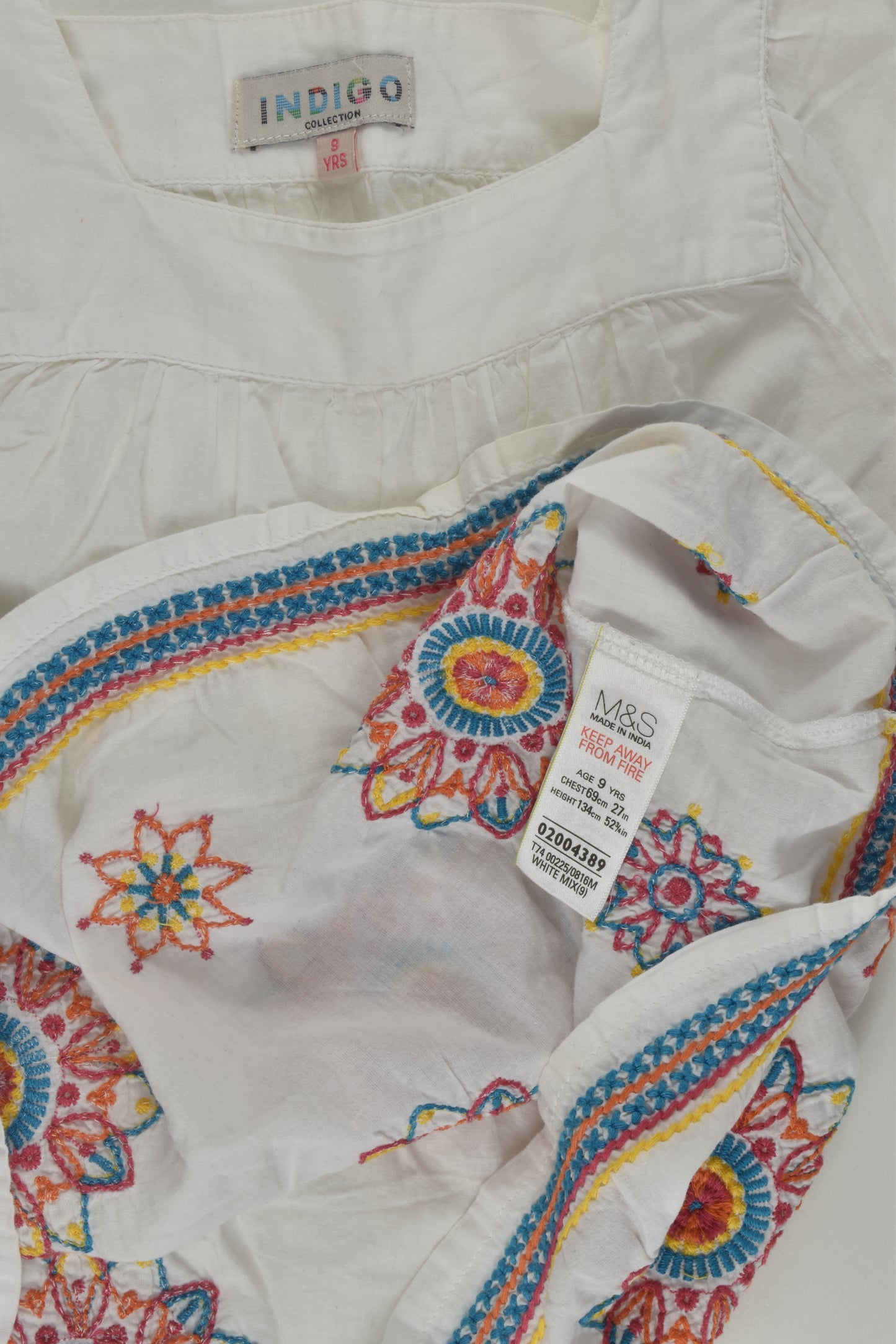 Indigo by Marks & Spencer Size 9 Embroidery Blouse