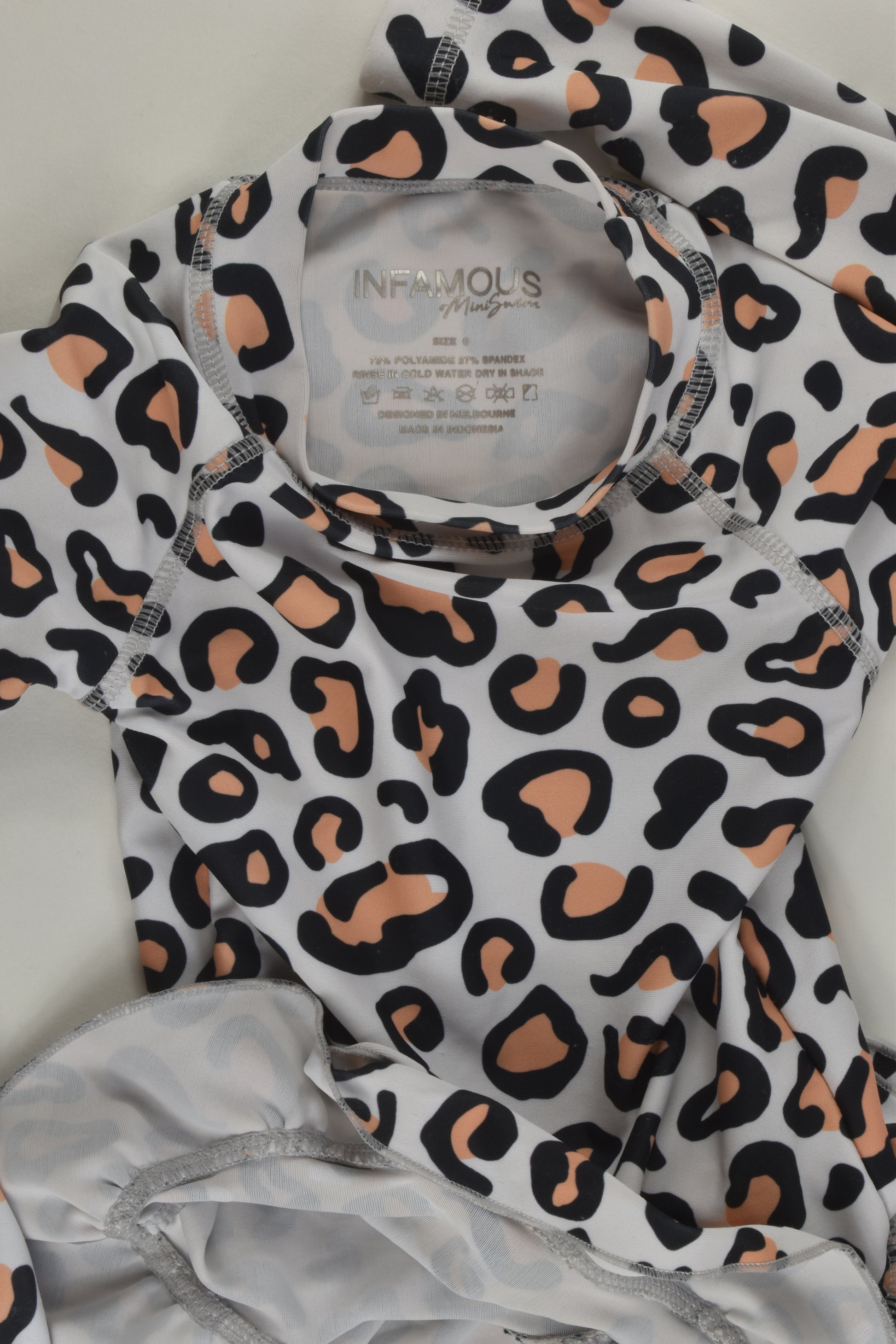 Infamous Size 0 Leopard Print Rashie Top
