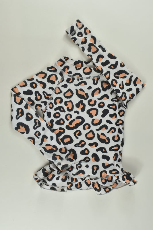 Infamous Size 0 Leopard Print Rashie Top