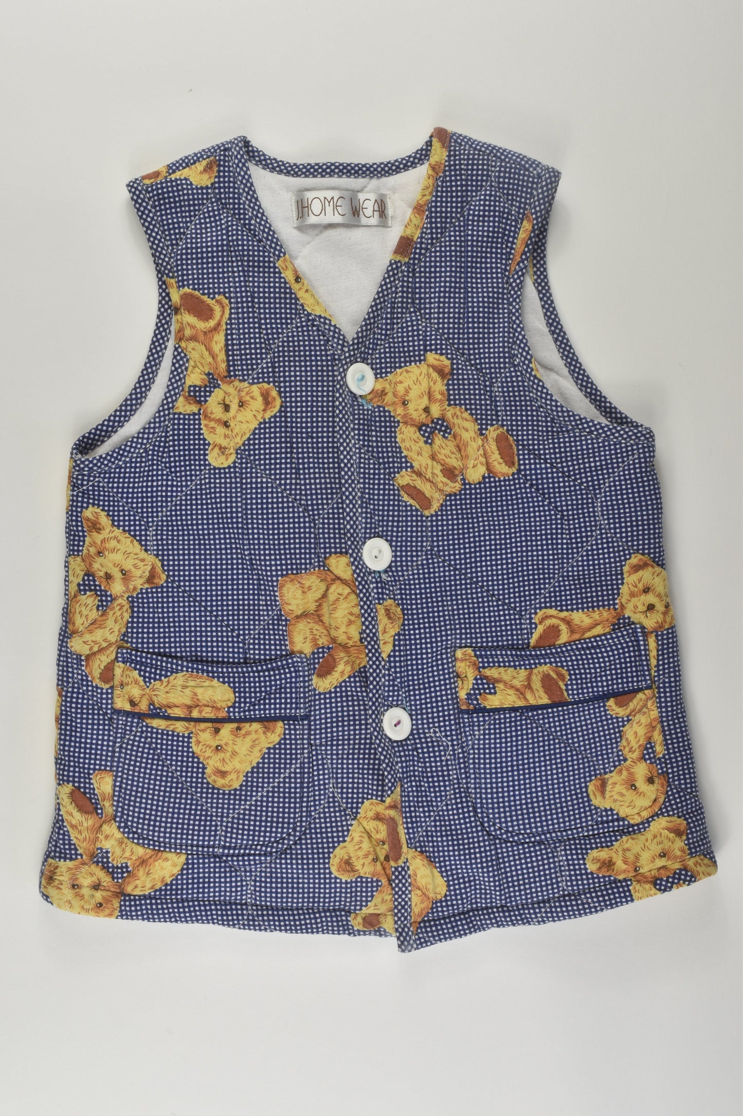 J. Home Wear Size 5-6 Teddy Bear Vest