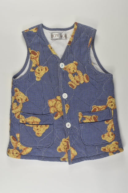 J. Home Wear Size 5-6 Teddy Bear Vest