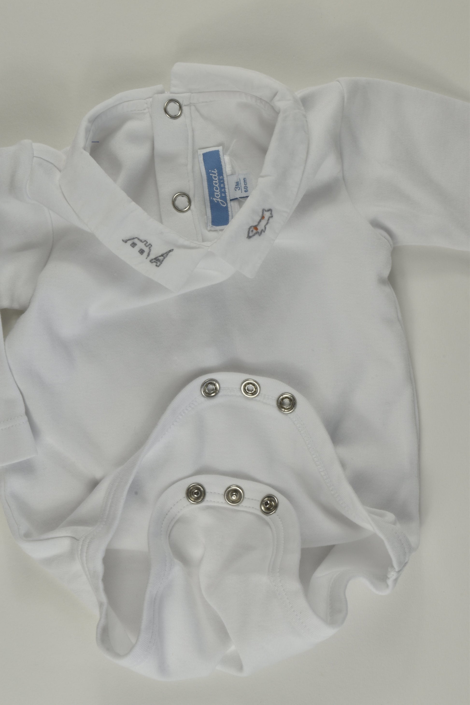 Jacadi Paris Size 000 Collared Bodysuit