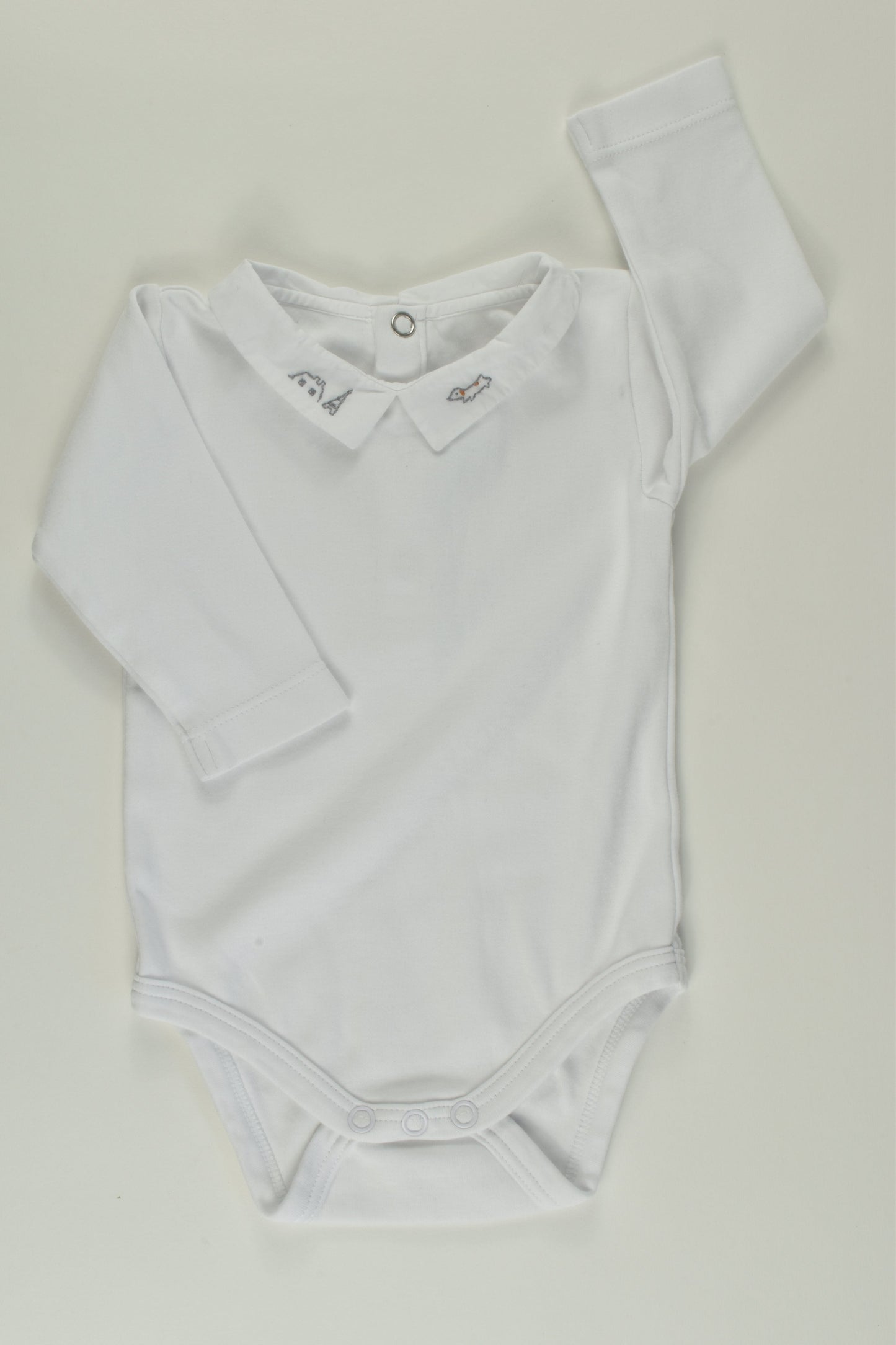 Jacadi Paris Size 000 Collared Bodysuit
