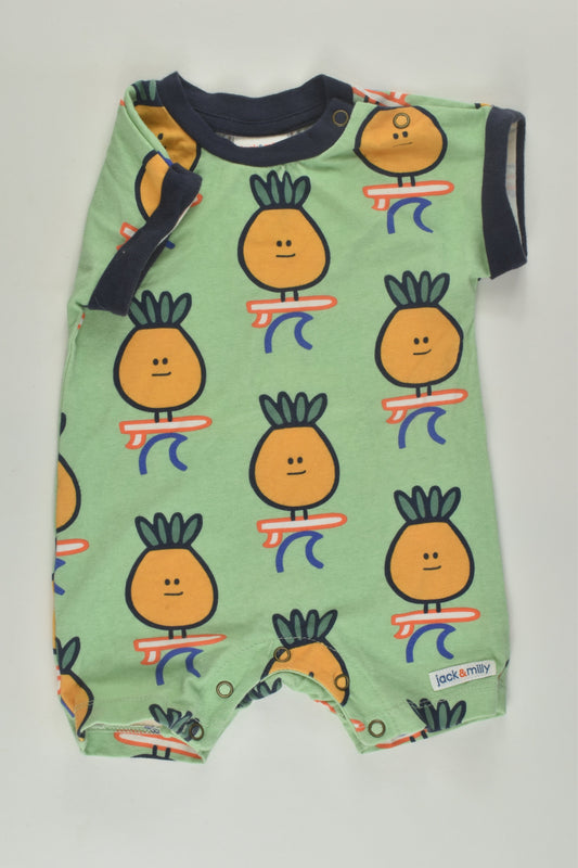 Jack & Milly Size 000 Pineapple Romper