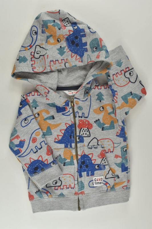 Jack & Milly Size 1 Dinosaur Zip Jumper