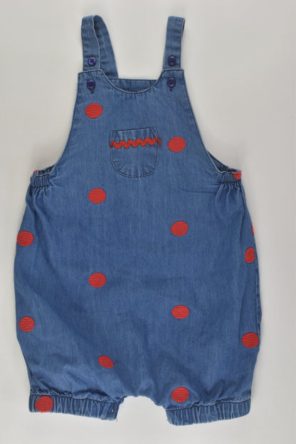 Jack & Milly Size 1 Lightwight Denim Short Overalls