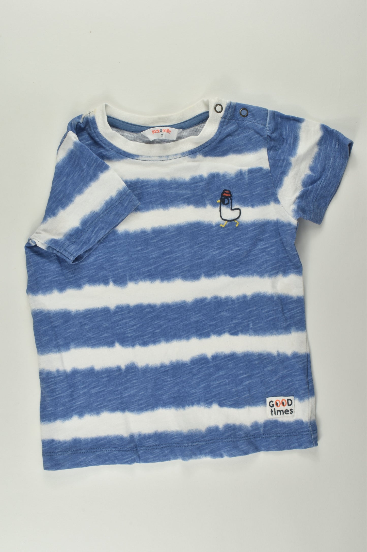 Jack & Milly Size 2 Seagull T-shirt