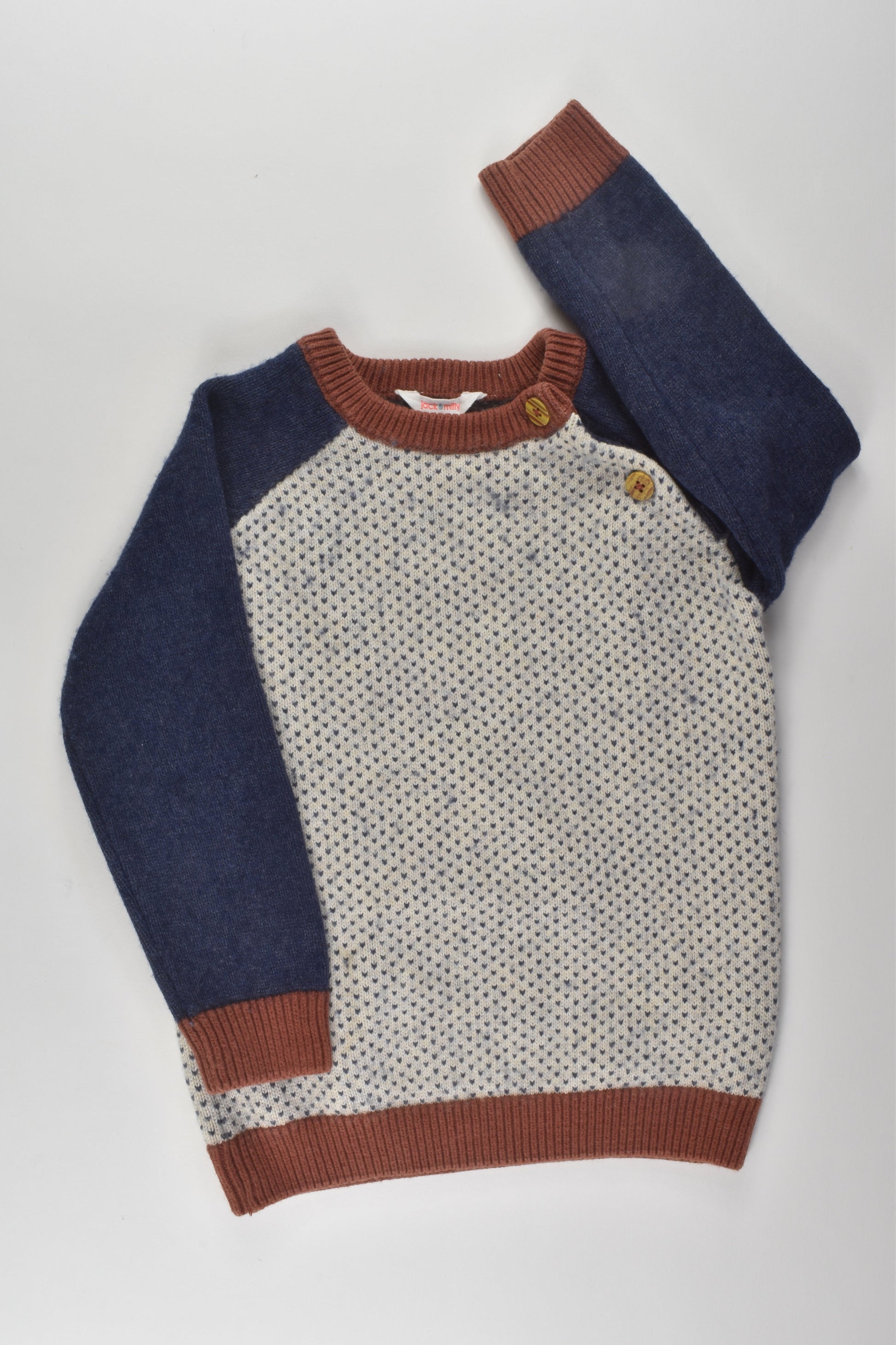 Jack & Milly Size 4 Wool Blend Jumper