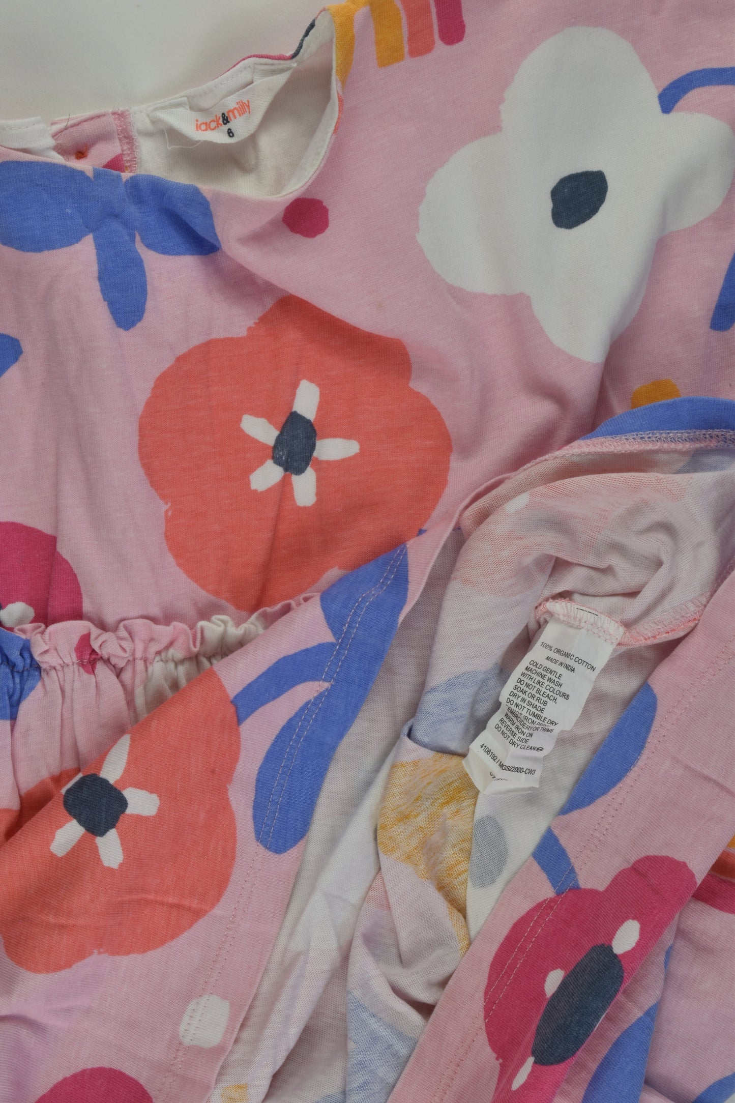 Jack & Milly Size 6 Rainbows and Flowers Dress