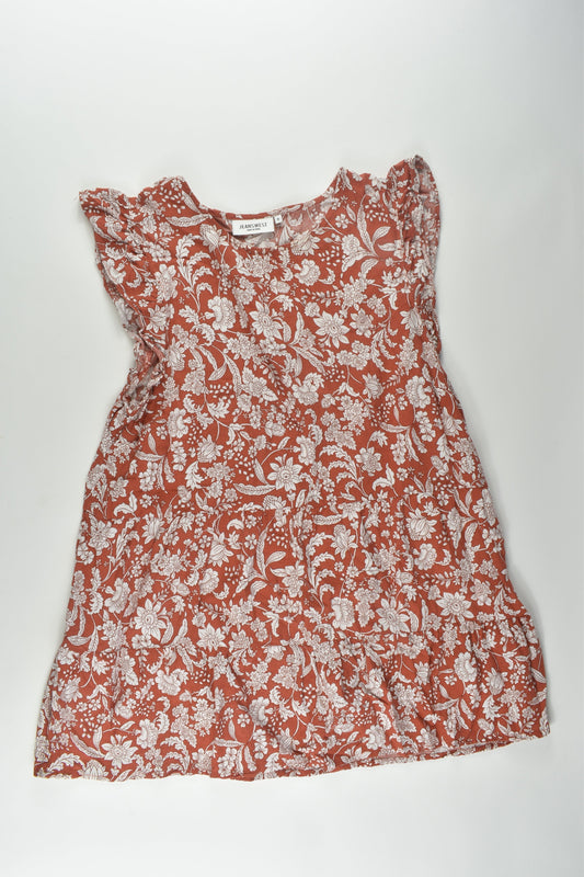 Jeanswest Size 8 Viscose/Linen Floral Dress