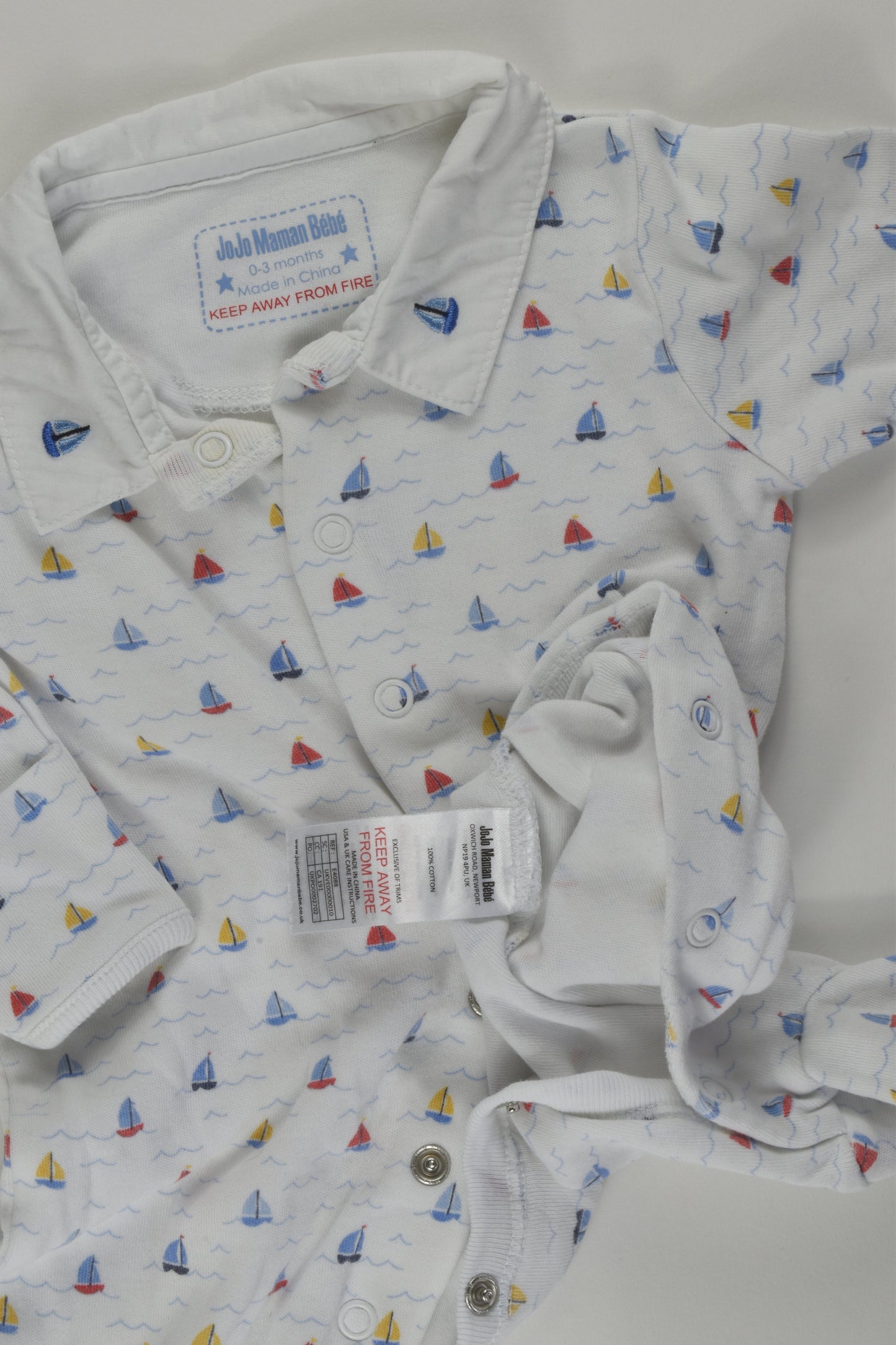 JoJo Maman Bébé Size 000 Nautical Romper