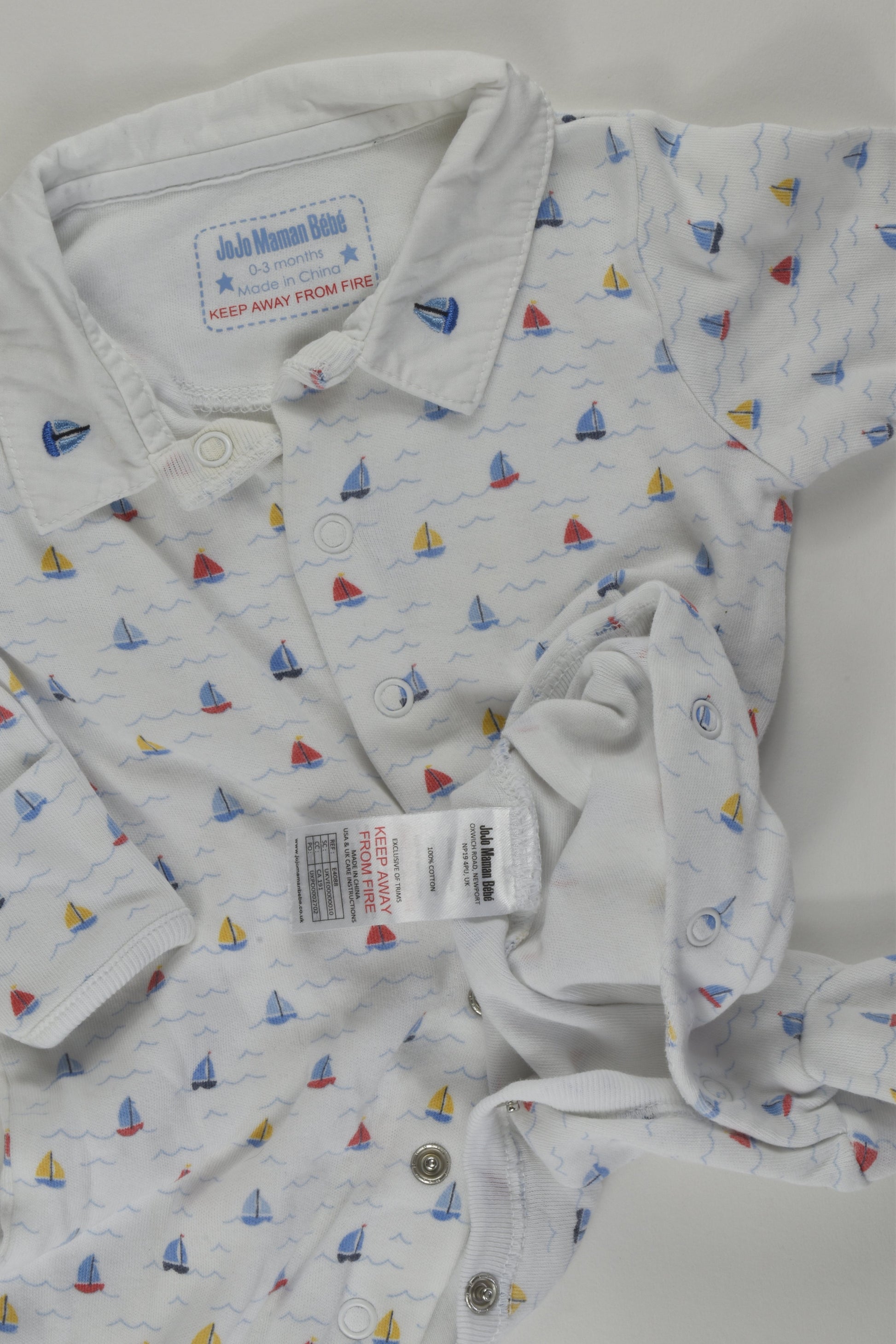 JoJo Maman Bébé Size 000 Nautical Romper