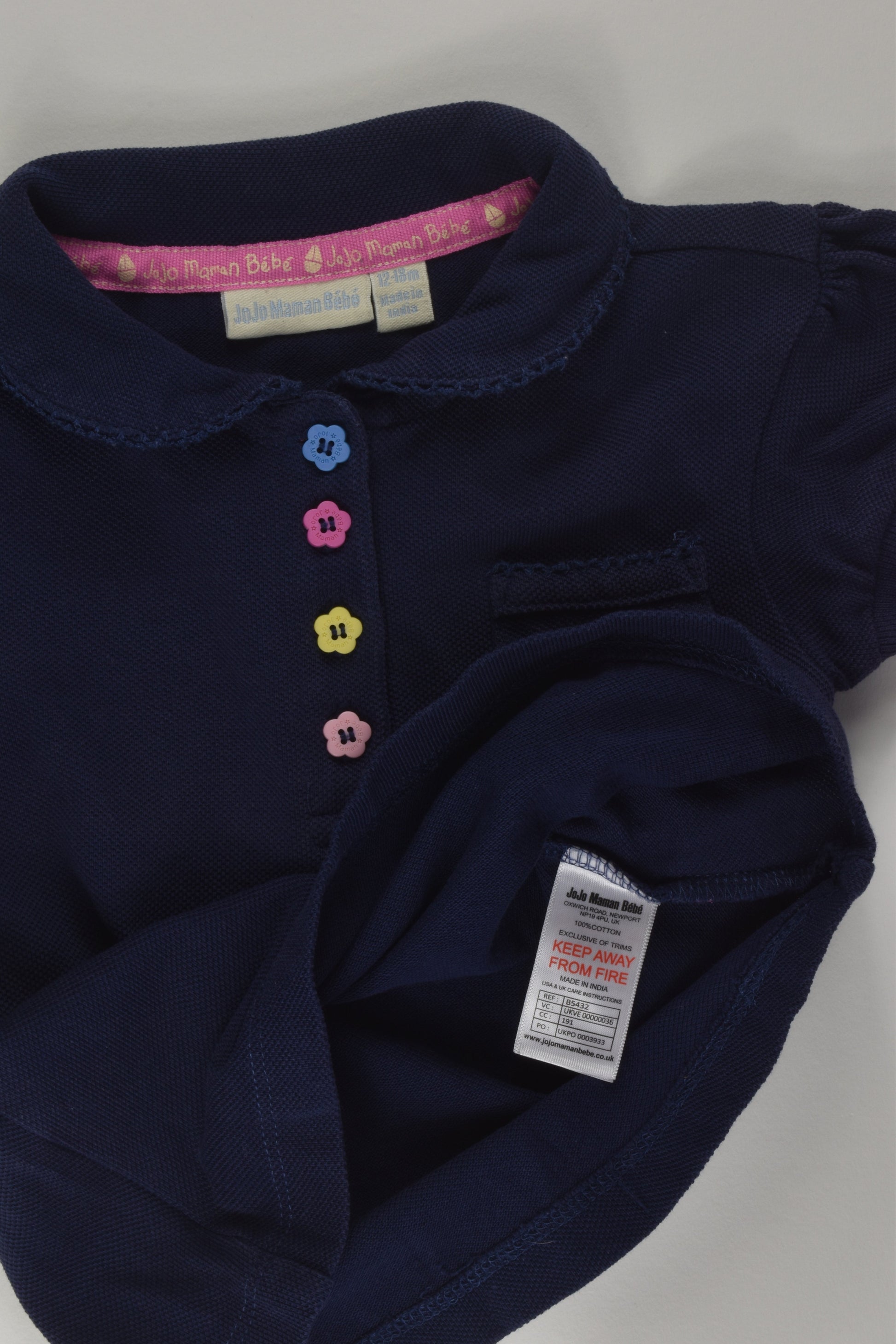 JoJo Maman Bébé Size 1 Polo T-shirt