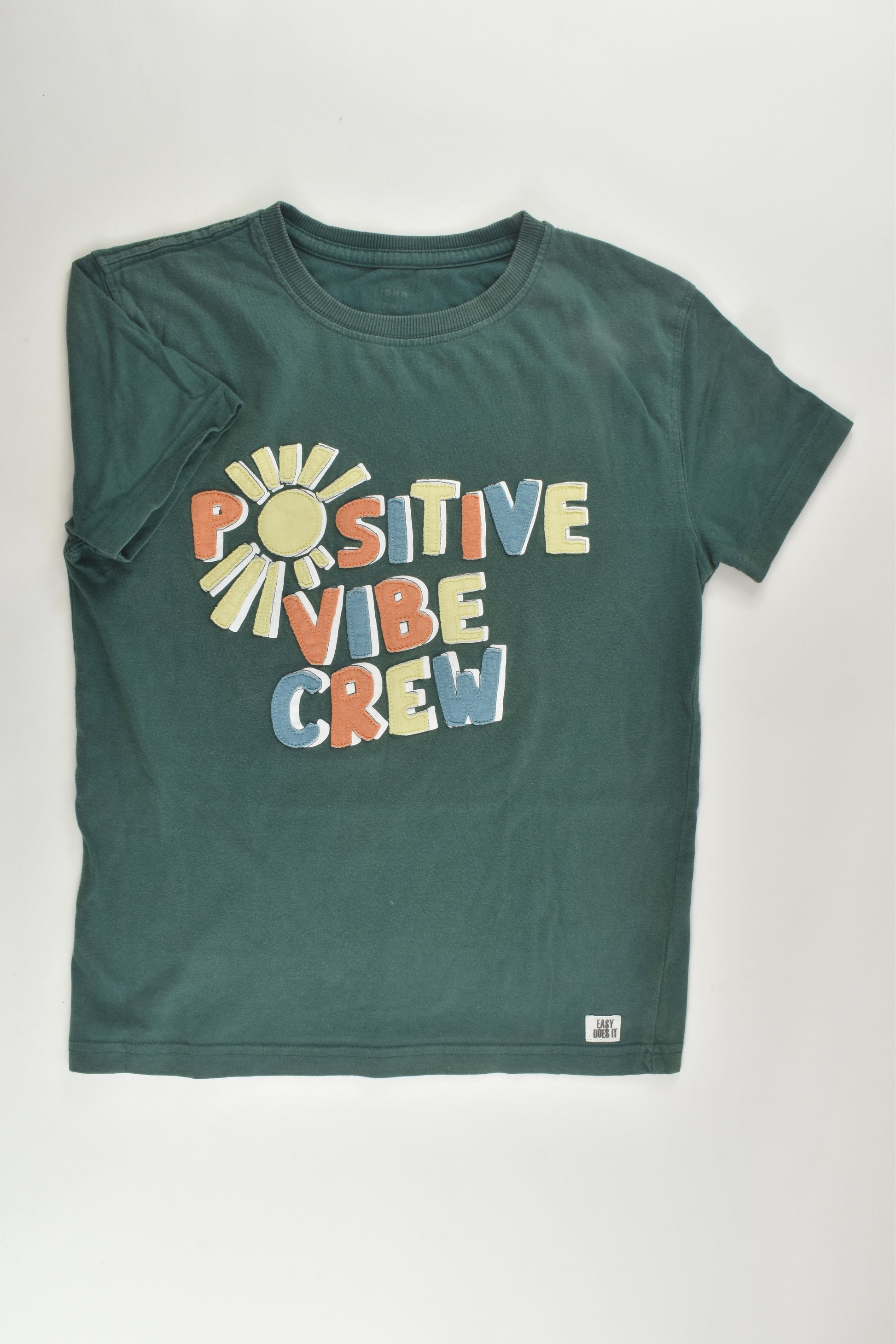 John Lewis Size 9 'Positive Vibe Crew' T-shirt