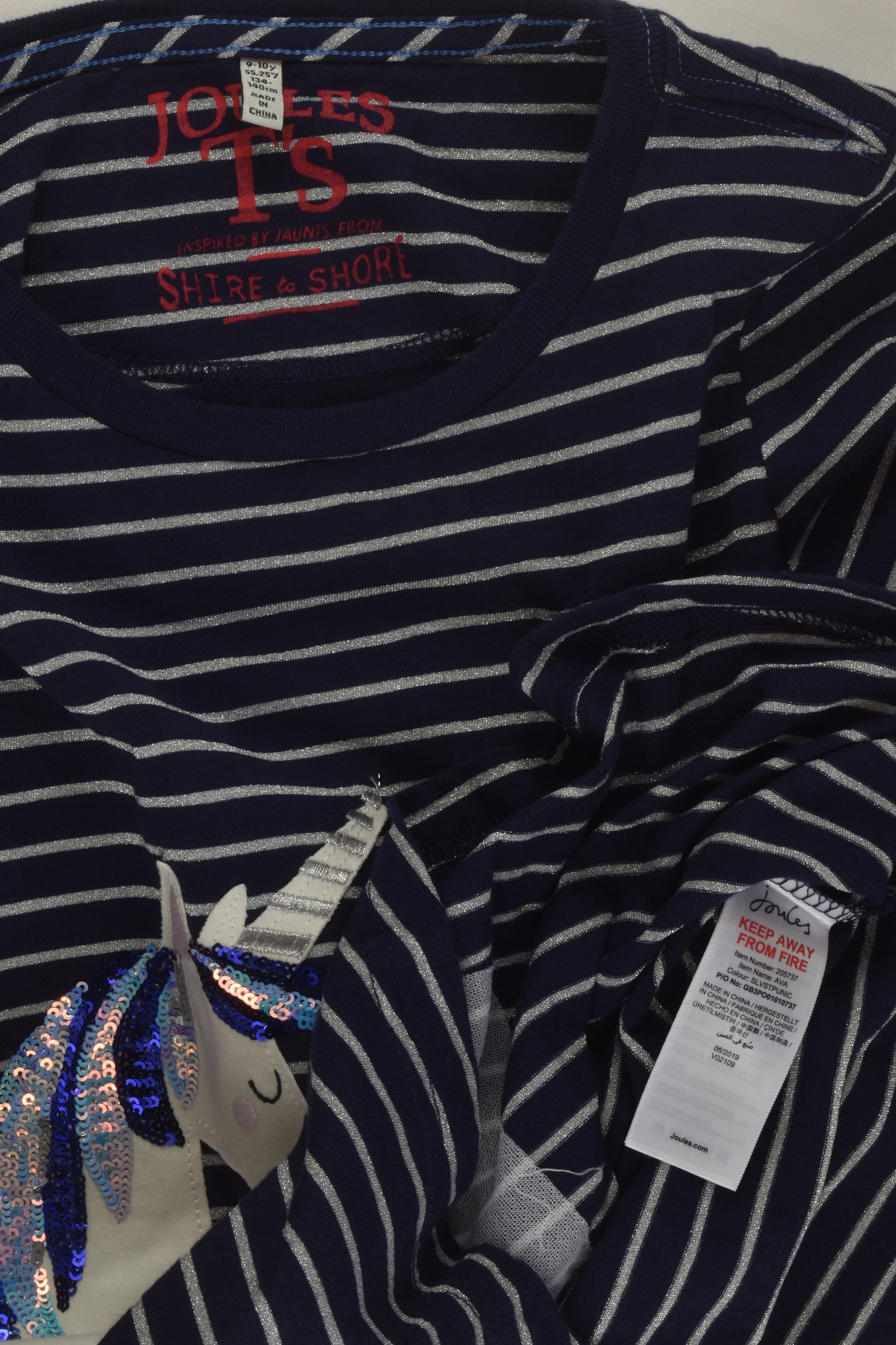 Joules Size 9-10 Unicorn Top