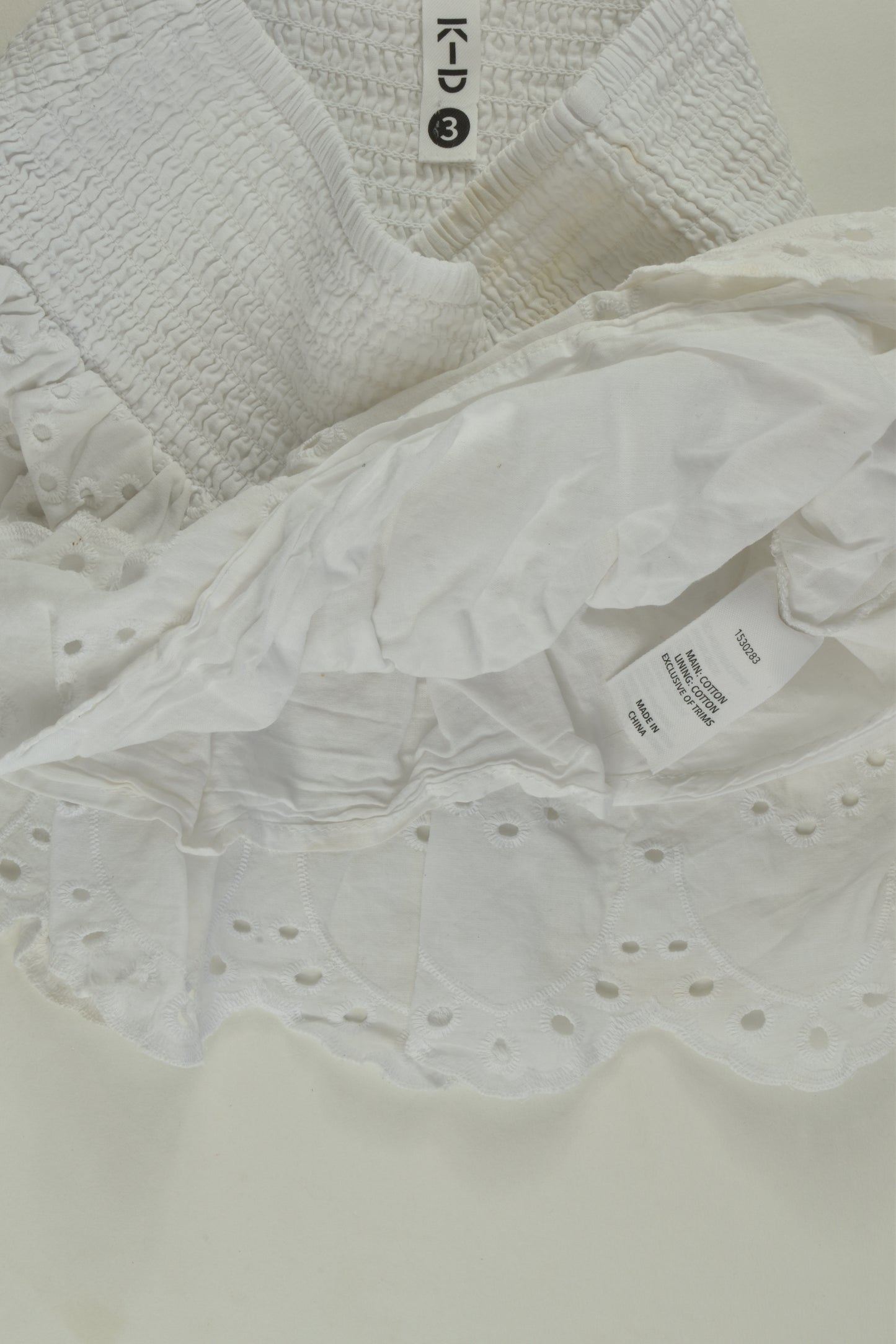 K-D Size 3 Lined White Skirt