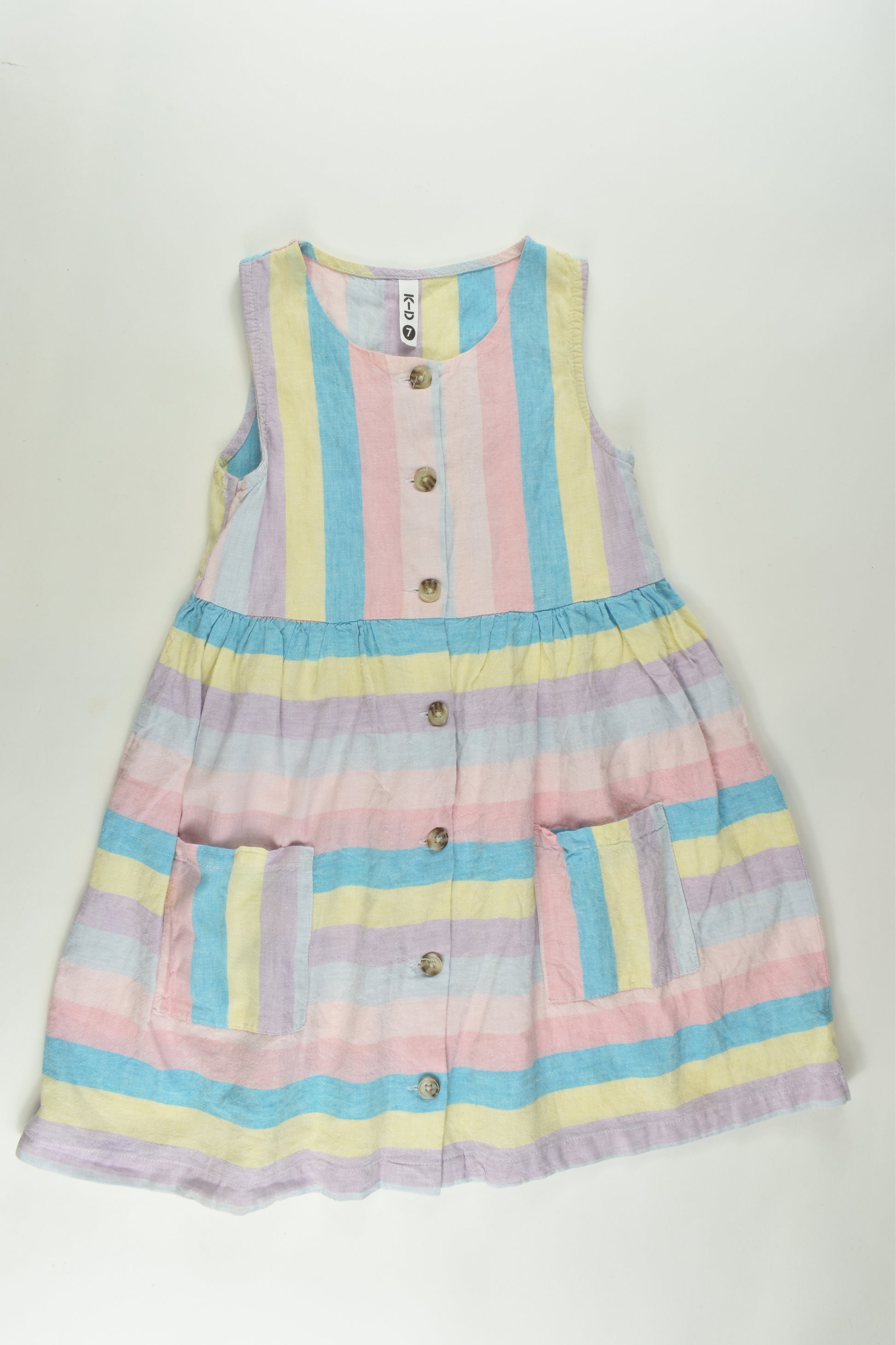 K-D Size 7 Linen Blend Dress