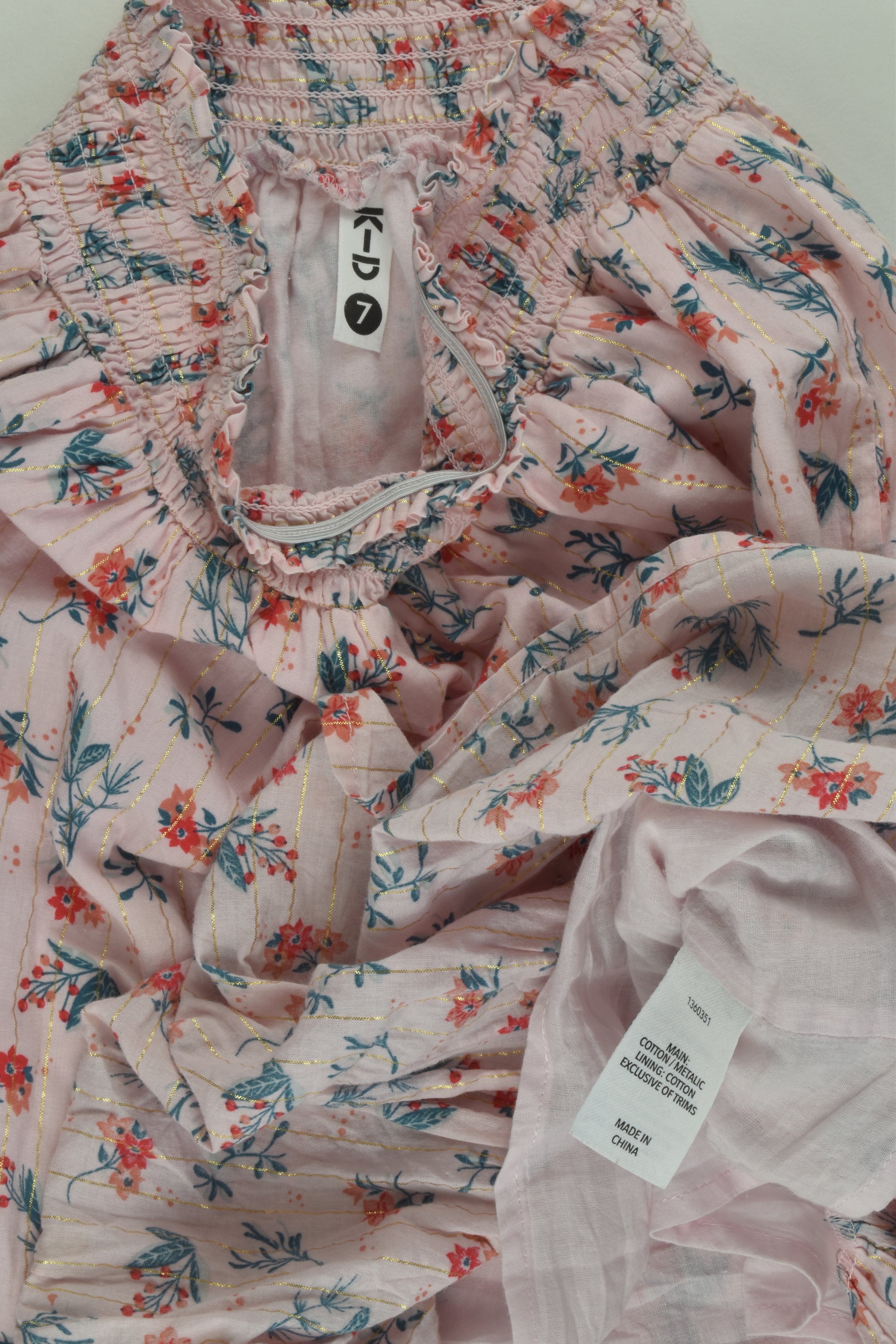 K-D Size 7 Long Floral Skirt