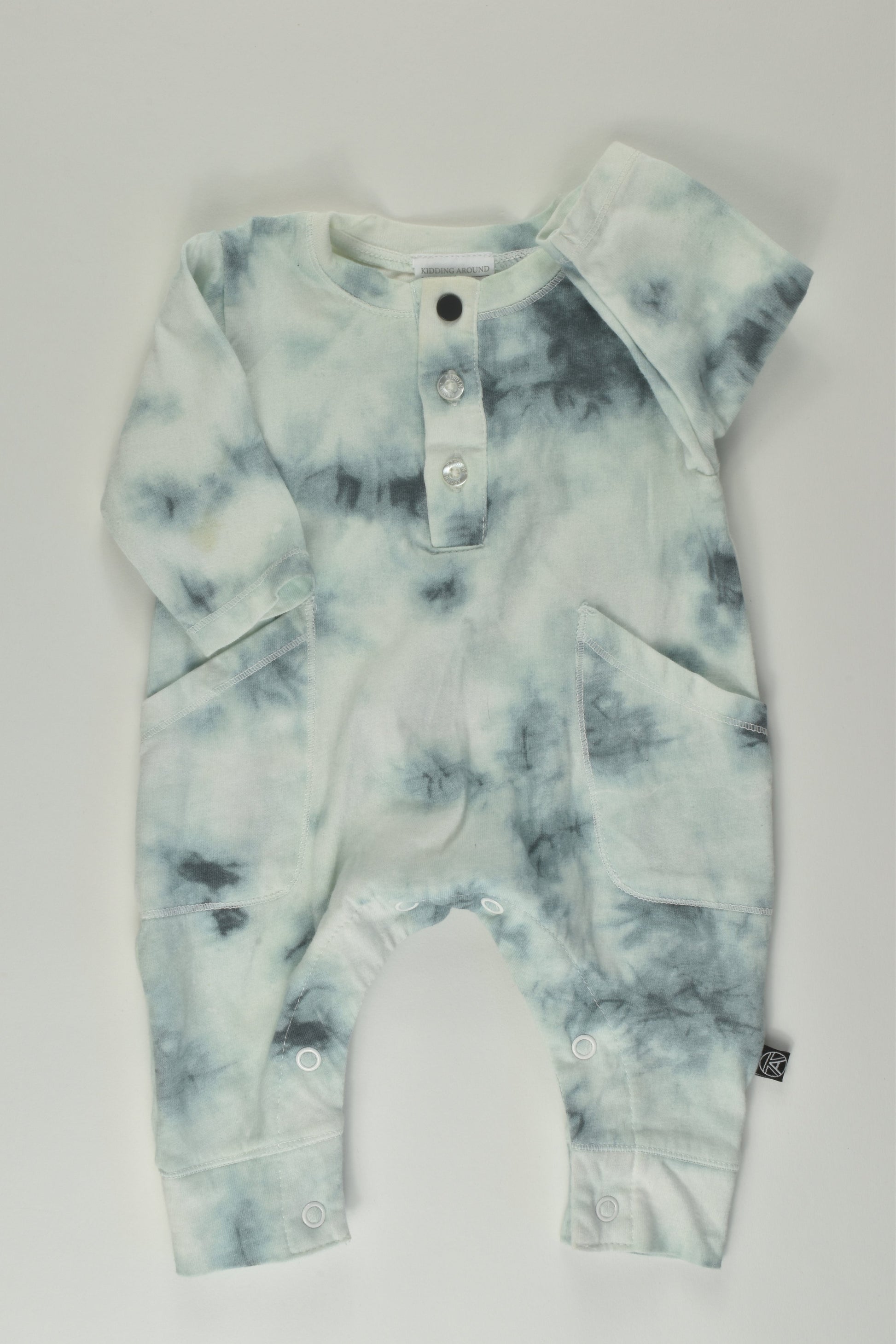 Kidding Around Size 0000 Tie-Dye Romper