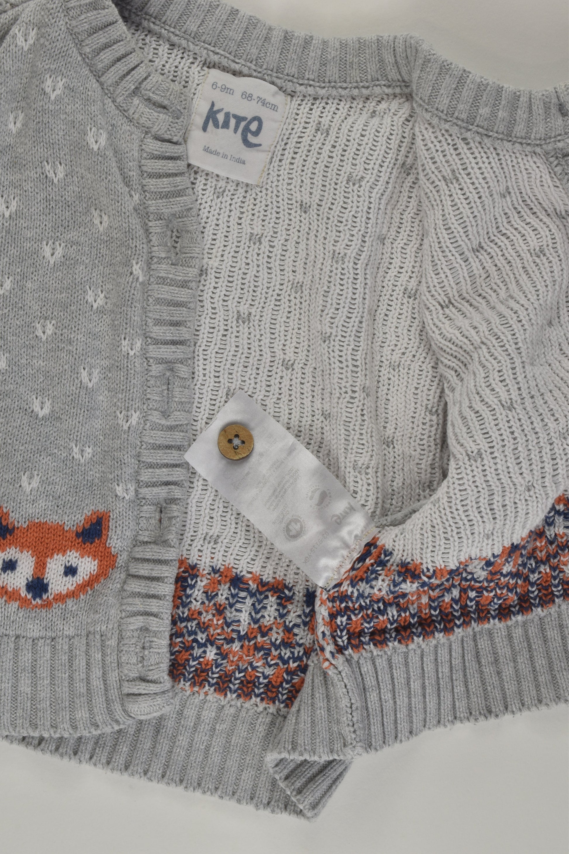 Kite Size 0 Knit Fox Cardigan