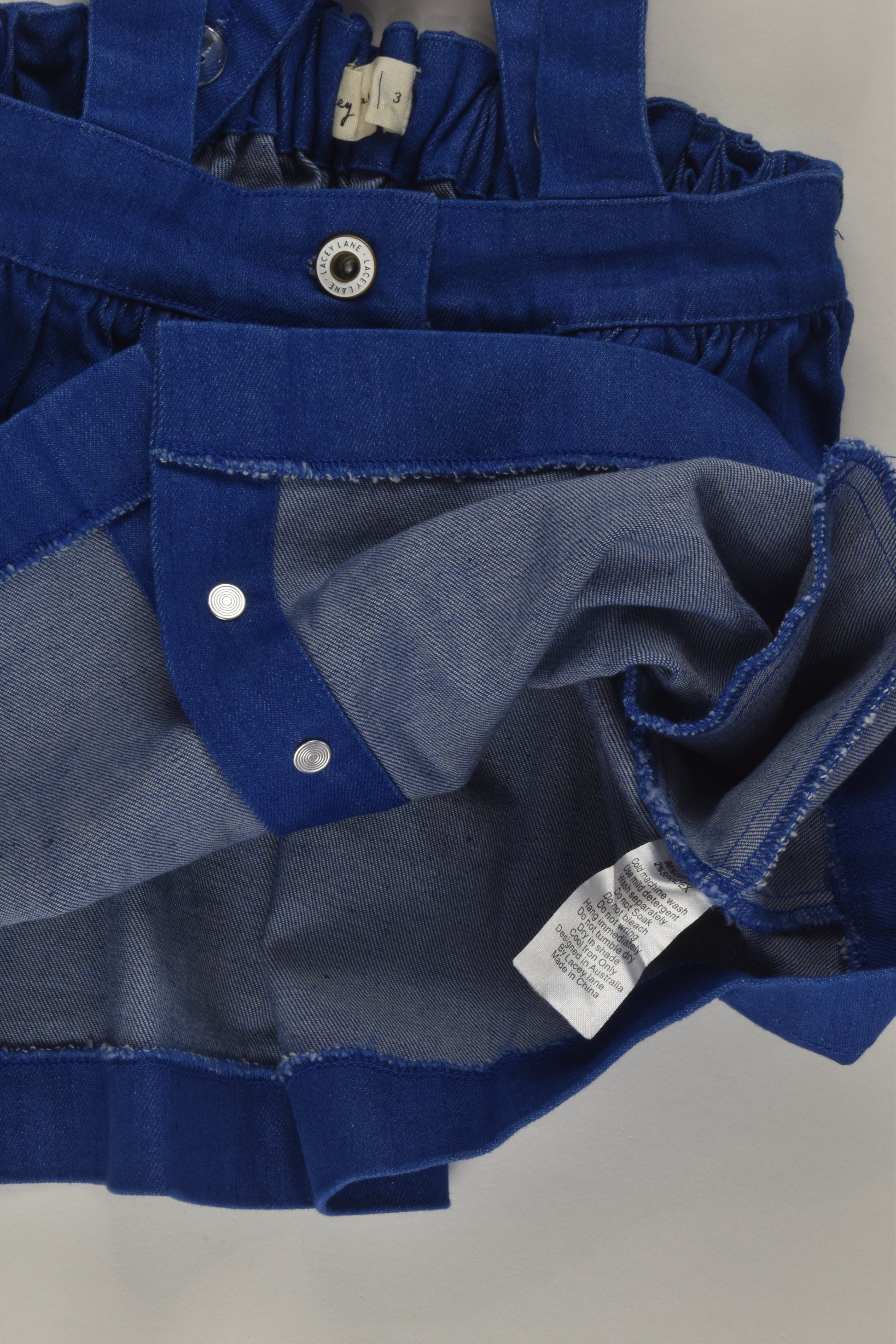 Lacey Lane Size 3 Denim Suspender Skirt