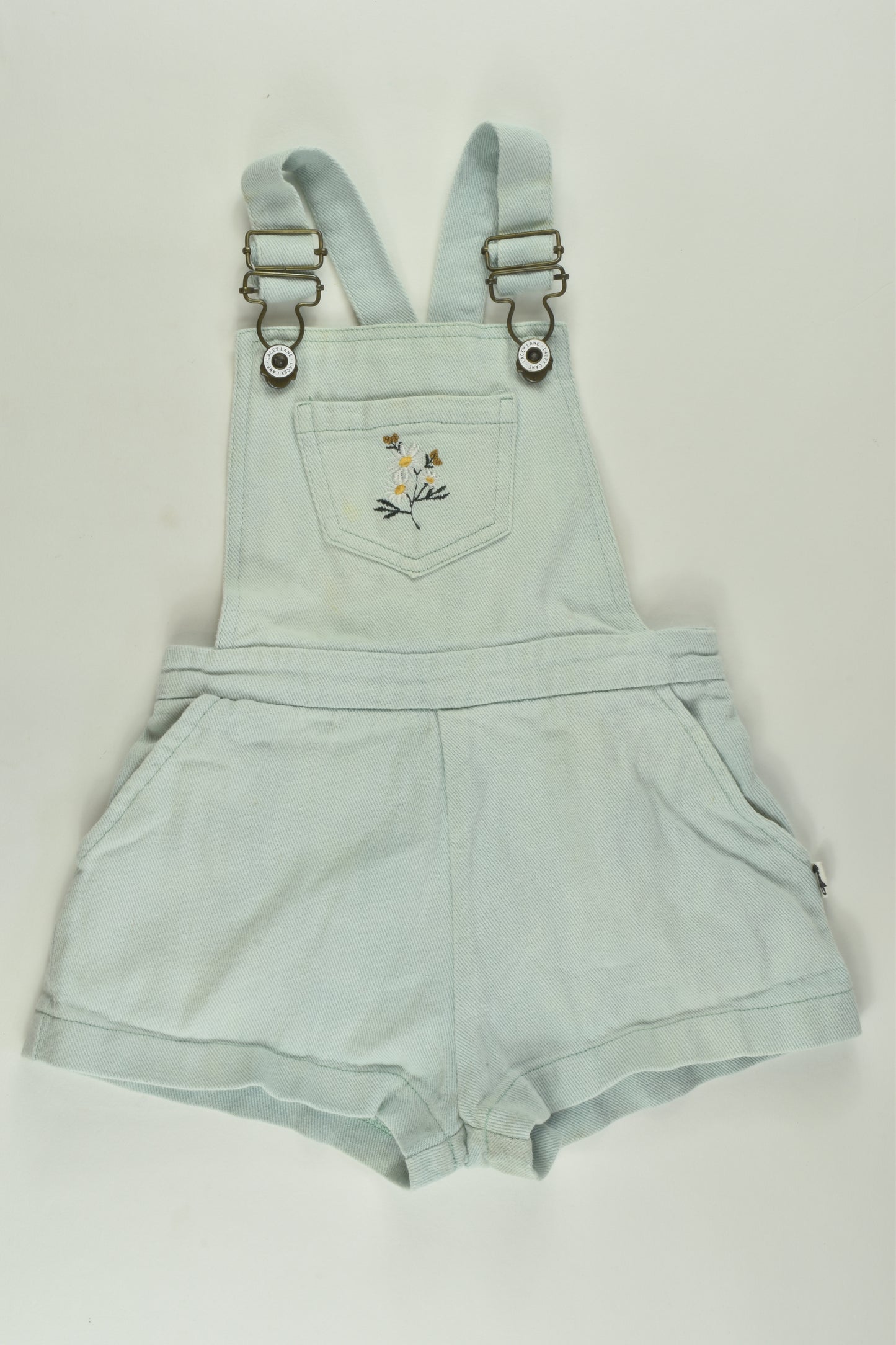 Lacey Lane Size 4 Short Denim Overalls
