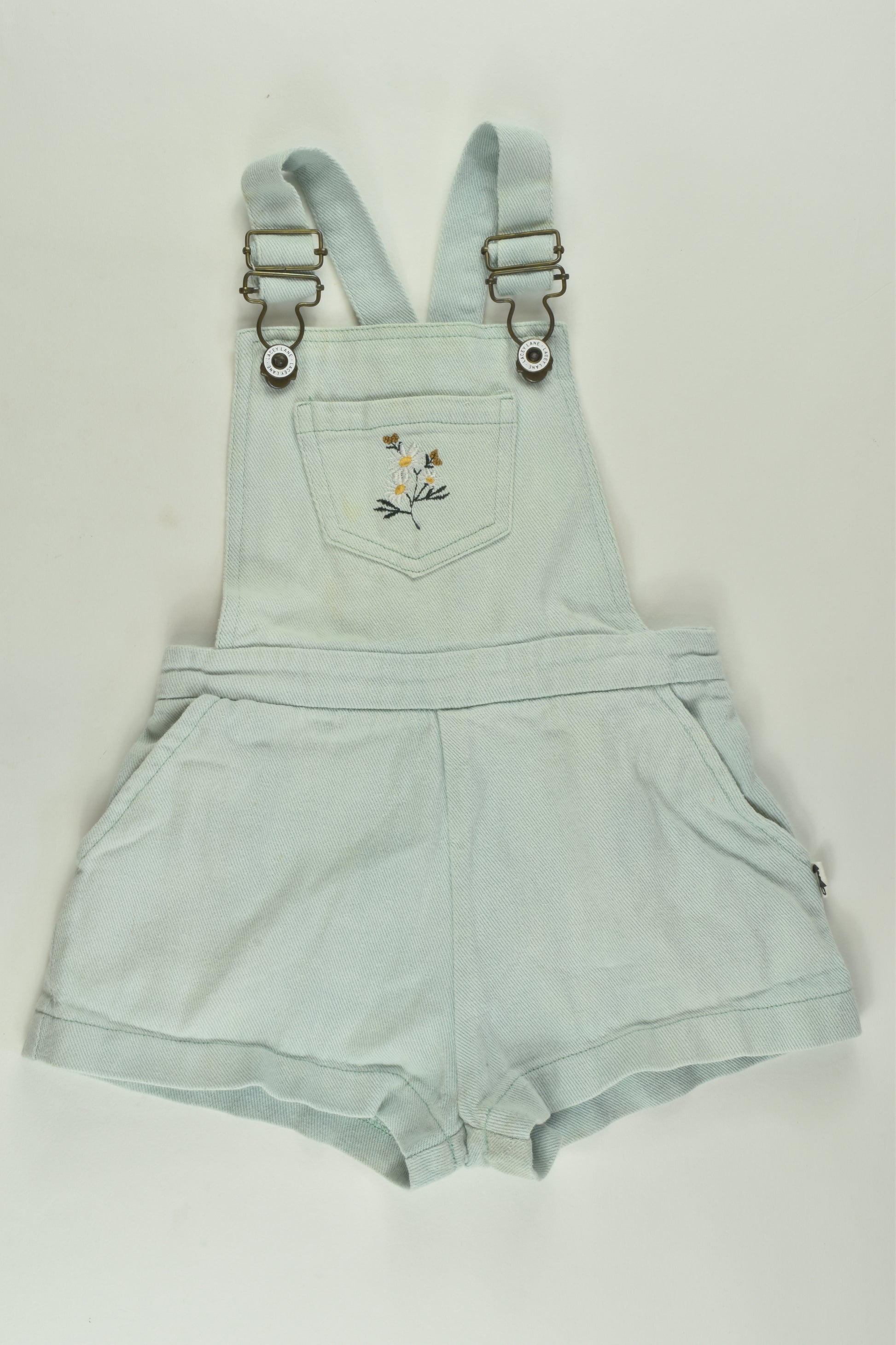 Lacey Lane Size 4 Short Denim Overalls