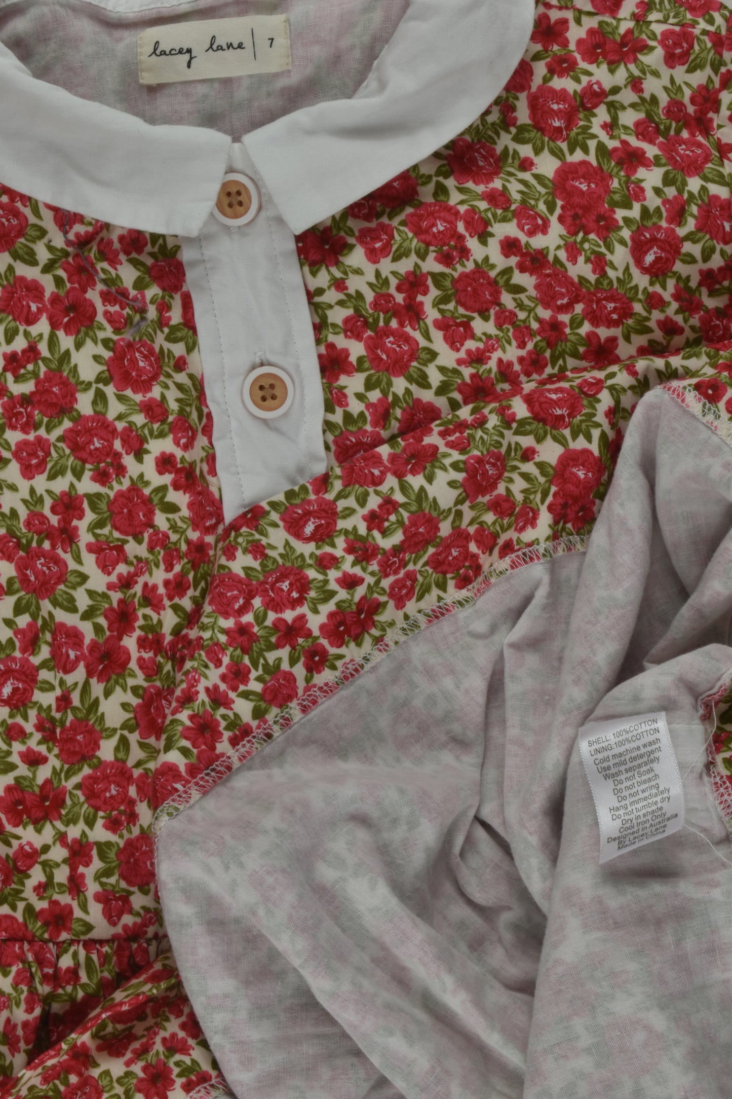 Lacey Lane Size 7 Lined Floral Dress
