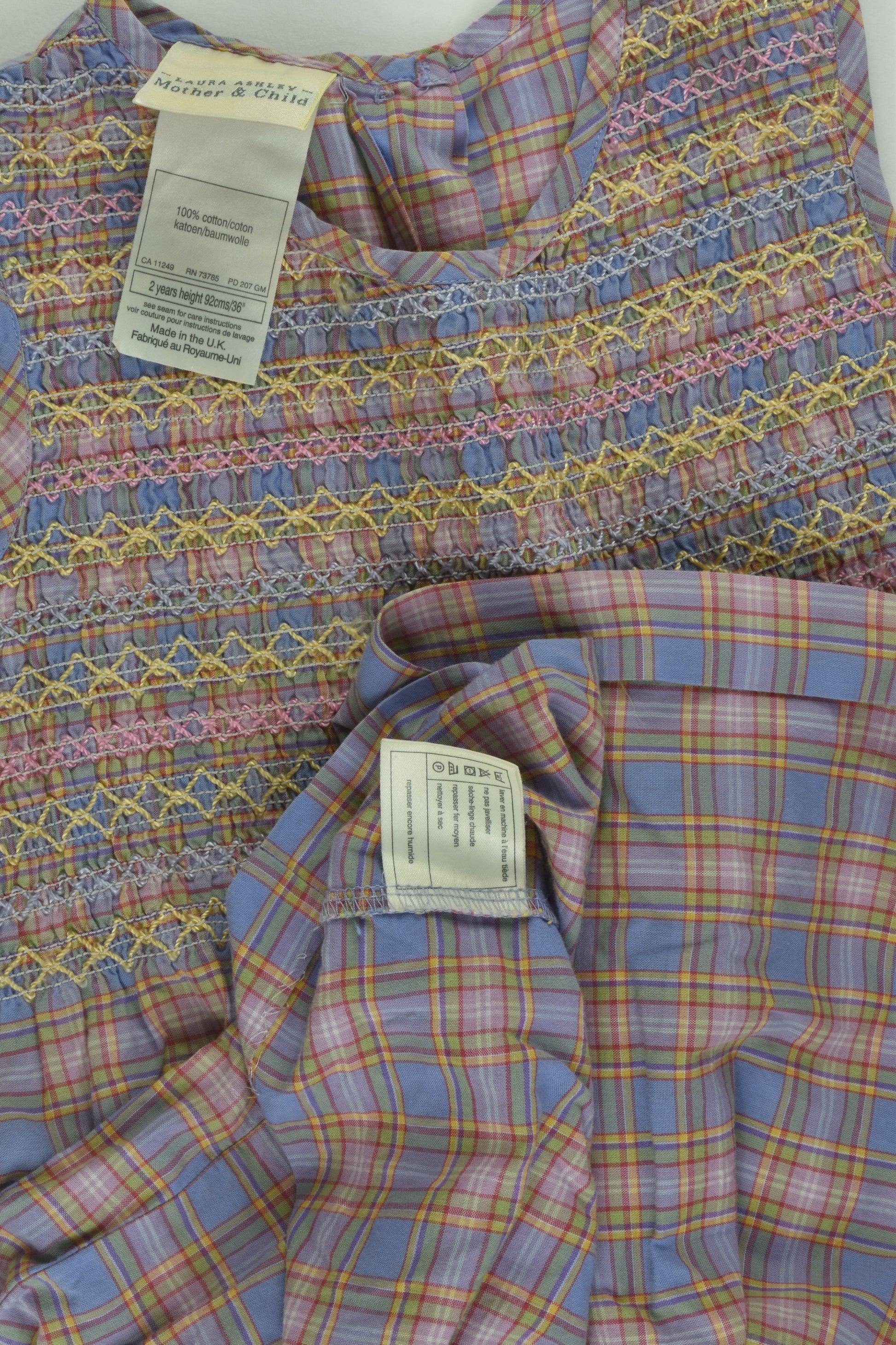 Laura Ashley Mother & Child Size 2 Vintage Smocked Dress