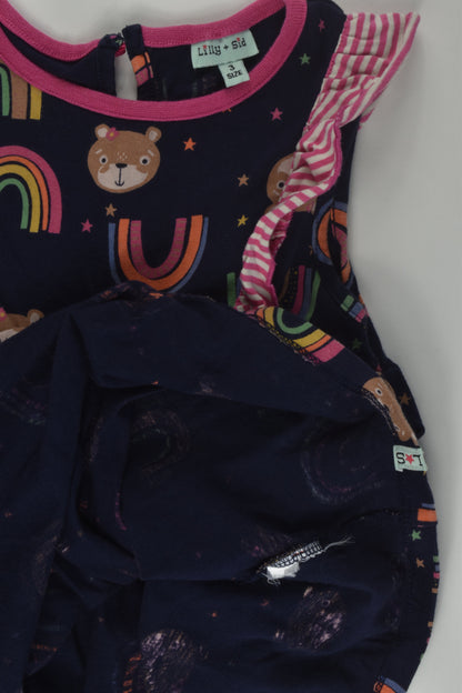 Lilly & Sid Size 3 Bears and Rainbows Dress