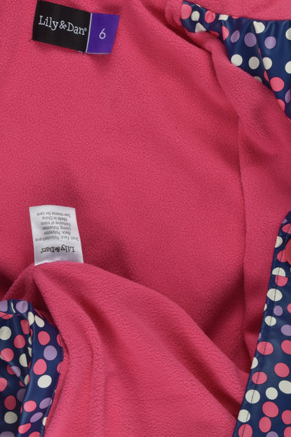 Lily & Dan Size 6 Fleece Lined Rain Jacket