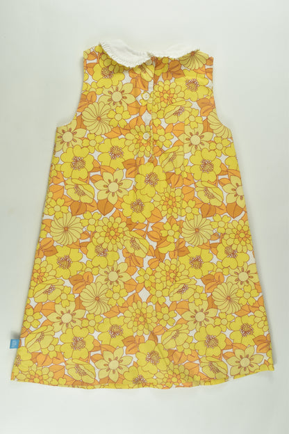 Little Bird Size 4-5 Lined Retro Flowers Dress
