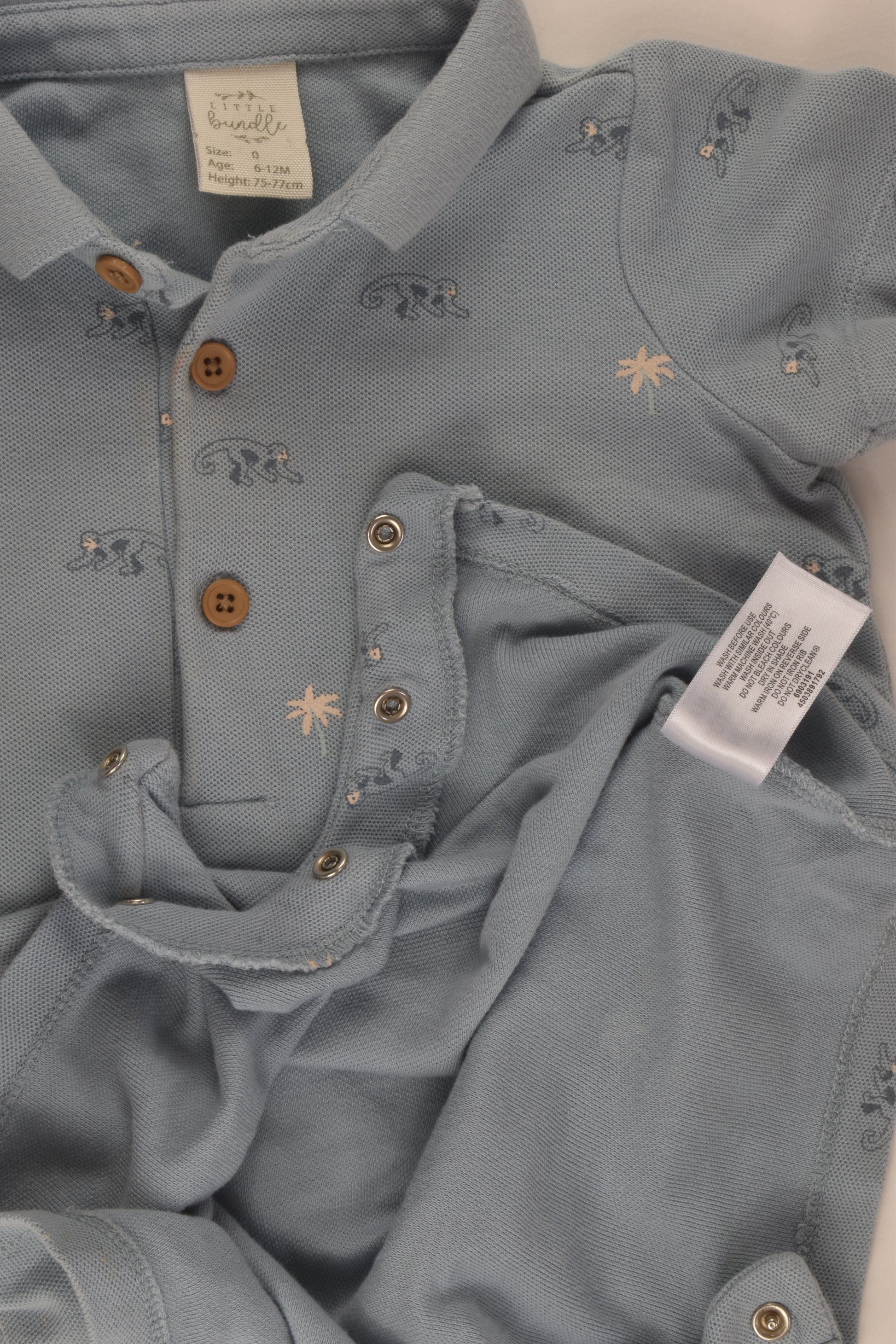 Little Bundle Size 0 Monkey Short Romper